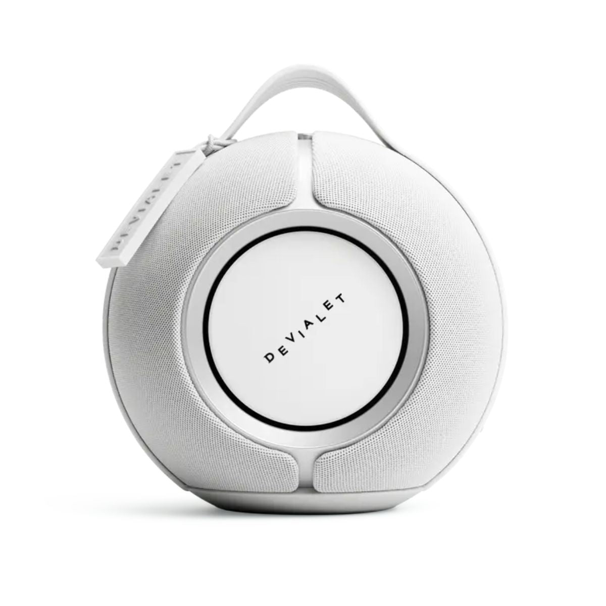 Devialet Mania Exclusive White Mist Portable Speaker with Matching Cocoon Carrying Case