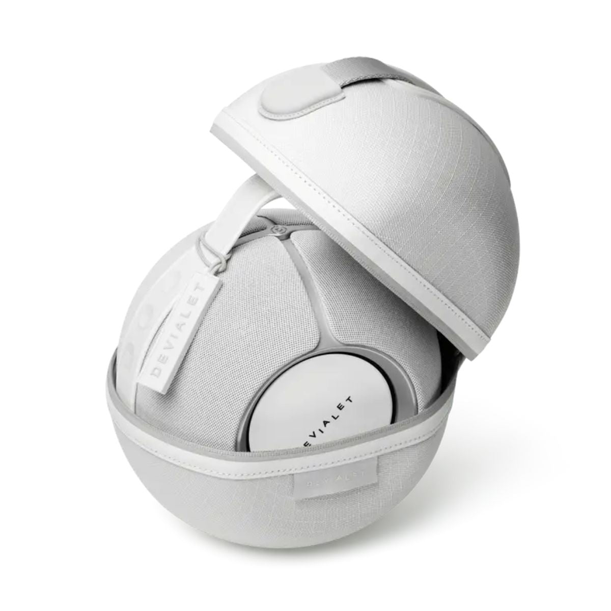 Devialet Mania Exclusive White Mist Portable Speaker with Matching Cocoon Carrying Case