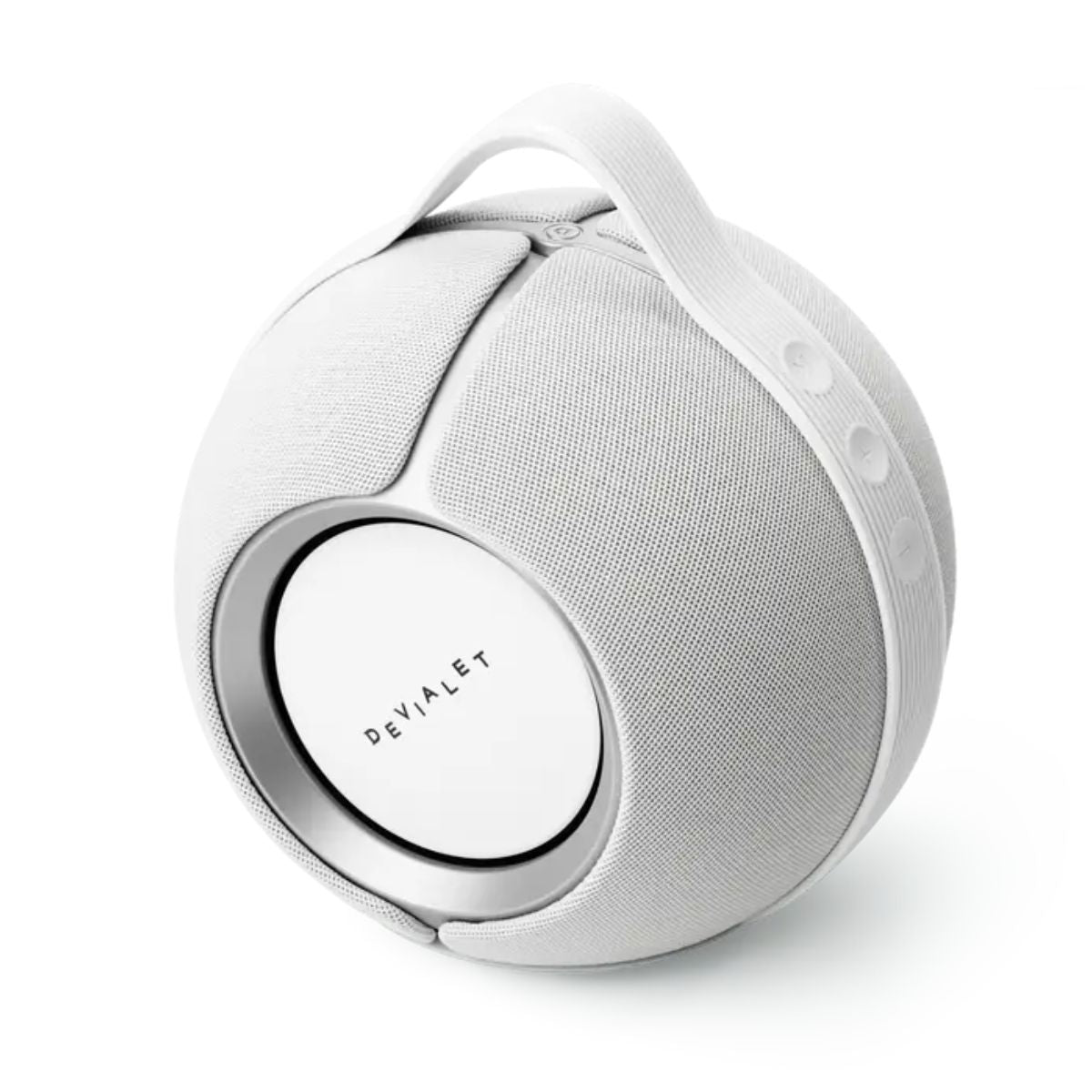 Devialet Mania Exclusive White Mist Portable Speaker with Matching Cocoon Carrying Case