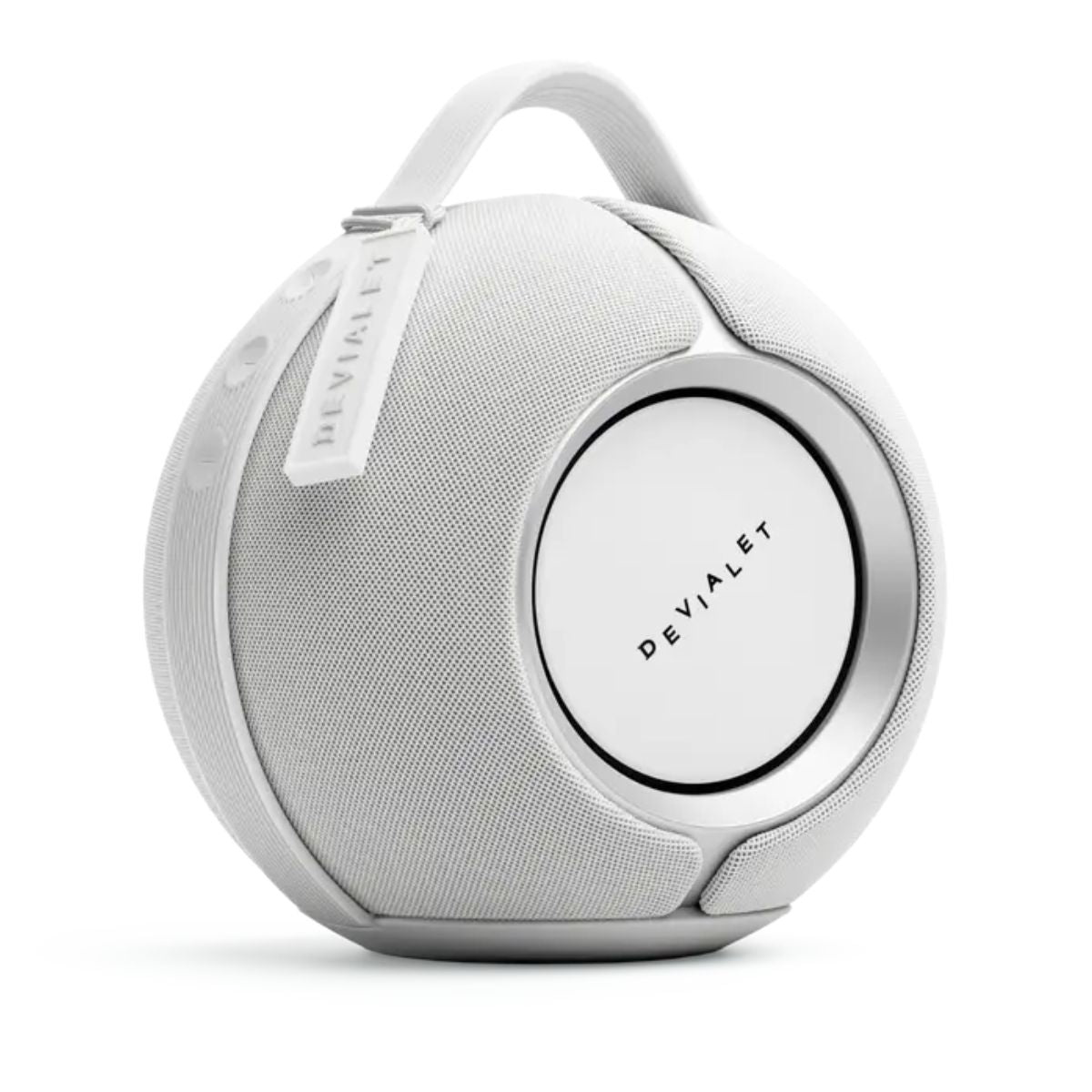 Devialet Mania Exclusive White Mist Portable Speaker with Matching Cocoon Carrying Case