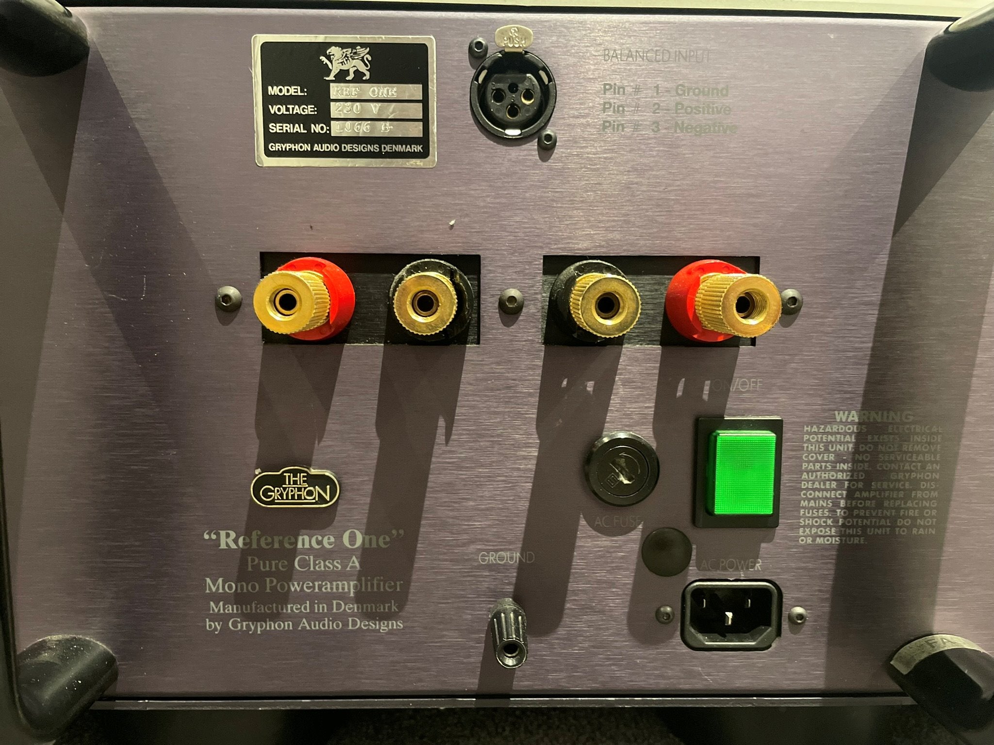 Gryphon Reference One Monoblocks - As Traded