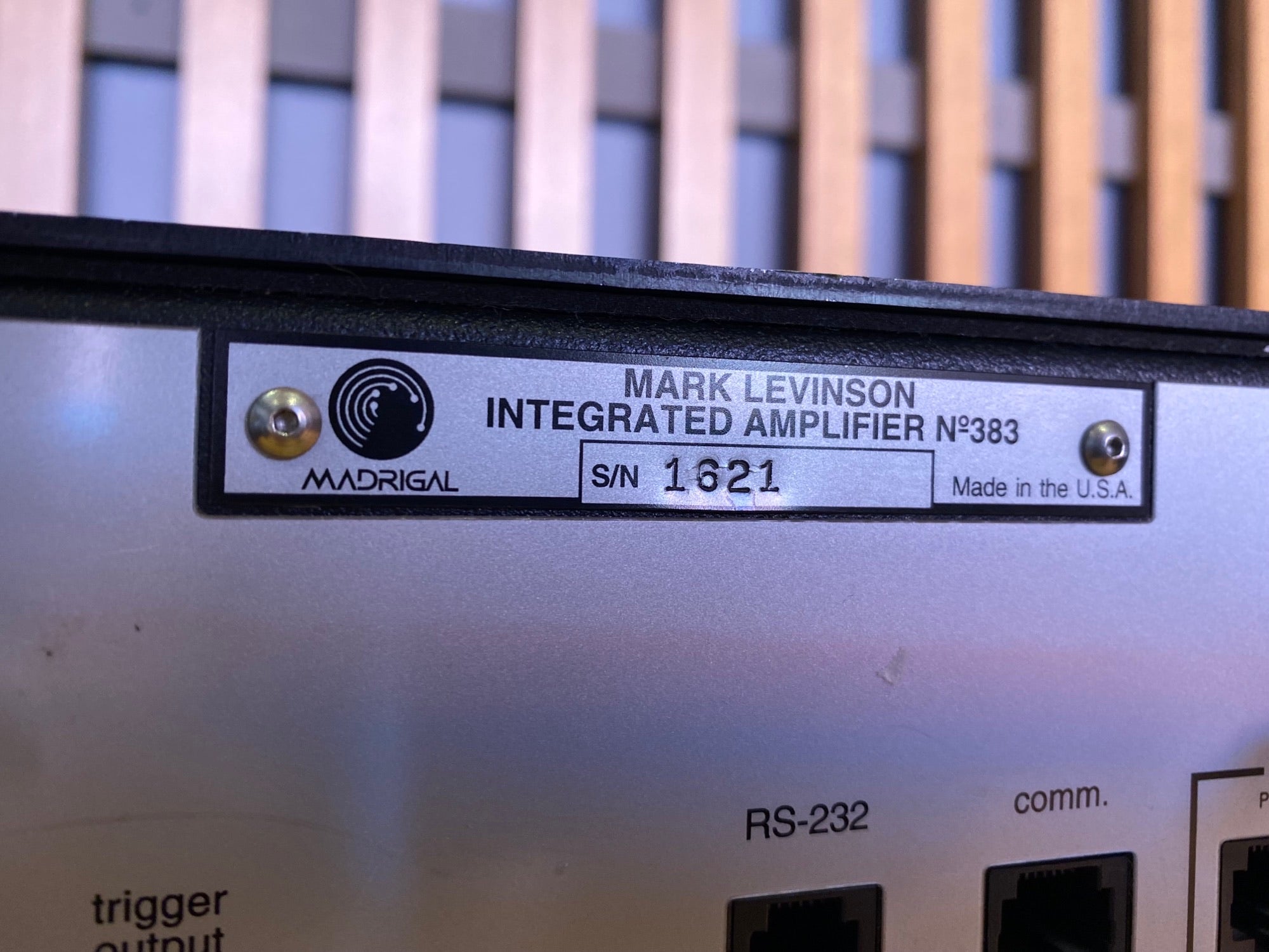 Mark Levinson No.383 Integrated Amplifier - As Traded