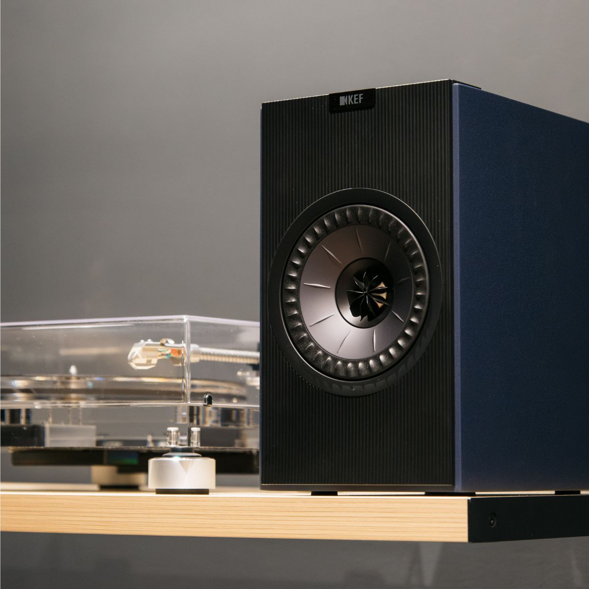 KEF Coda W Wireless Active Speakers and Audio Technica AT-LPA2 Manual Belt-Drive Turntable Bundle