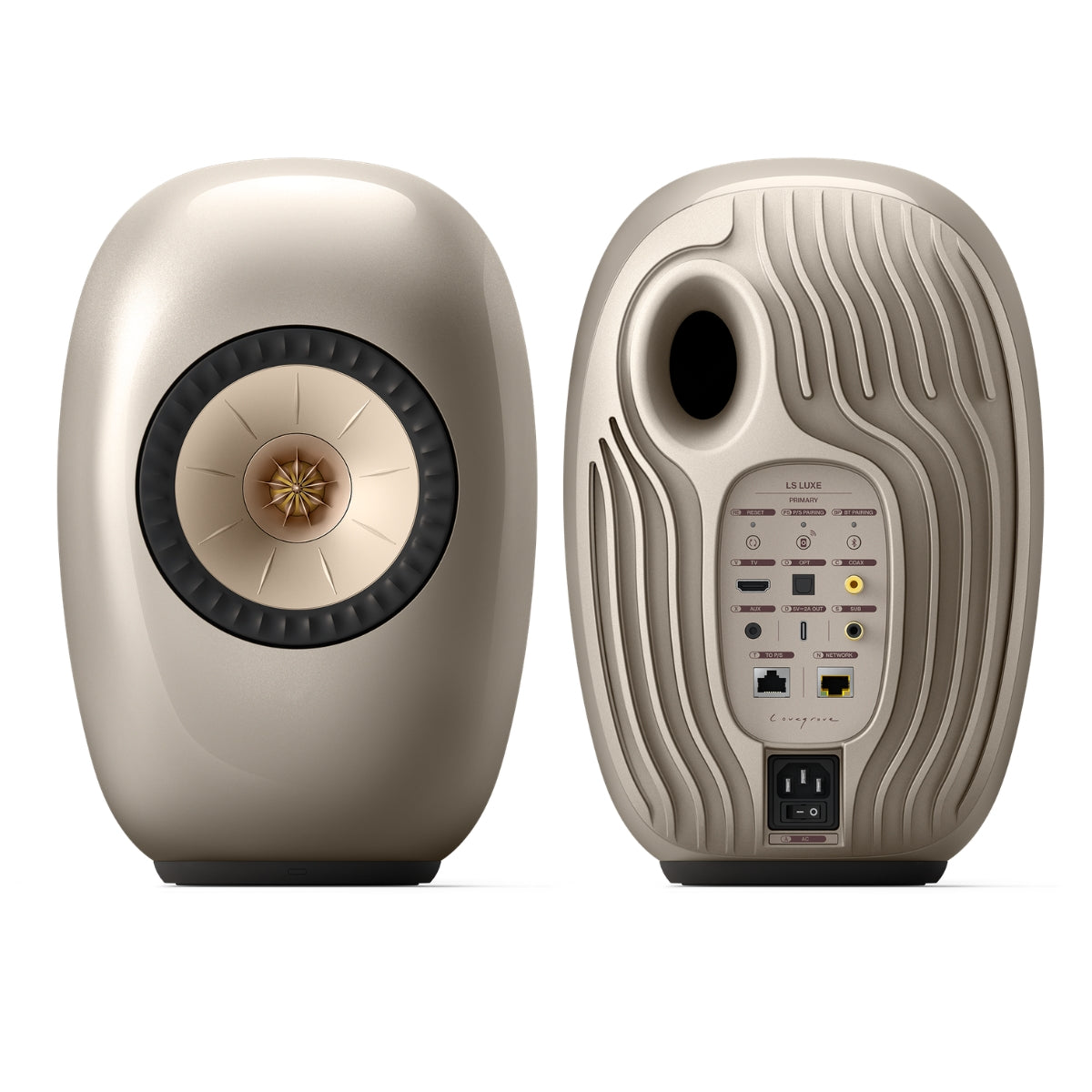 KEF LS LUXE Wireless Active Speakers Dusk Titanium