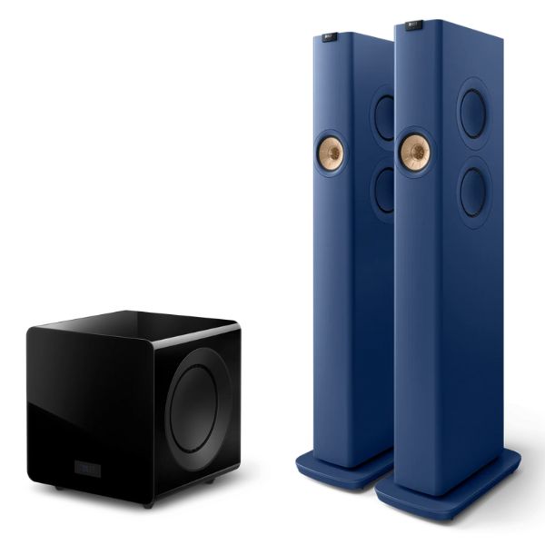 KEF LS60 Wireless Floorstanding Speakers + Kef KC92 Subwoofer Bundle