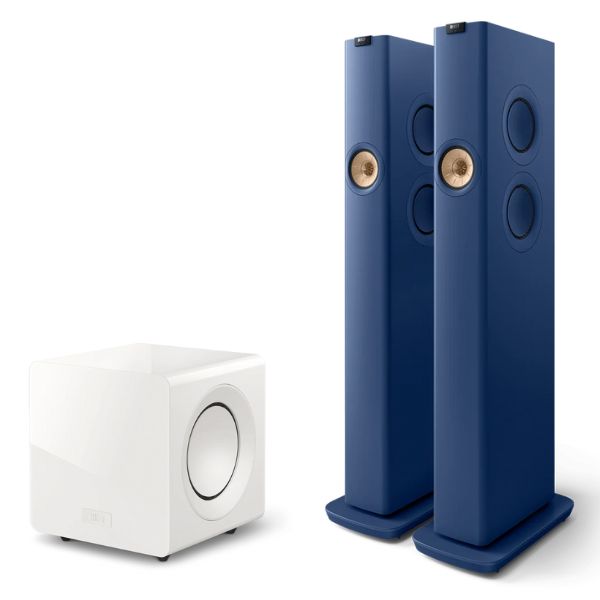 KEF LS60 Wireless Floorstanding Speakers + Kef KC92 Subwoofer Bundle