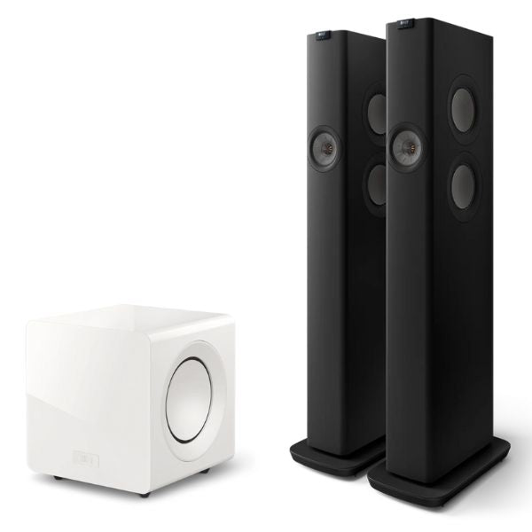 KEF LS60 Wireless Floorstanding Speakers + Kef KC92 Subwoofer Bundle