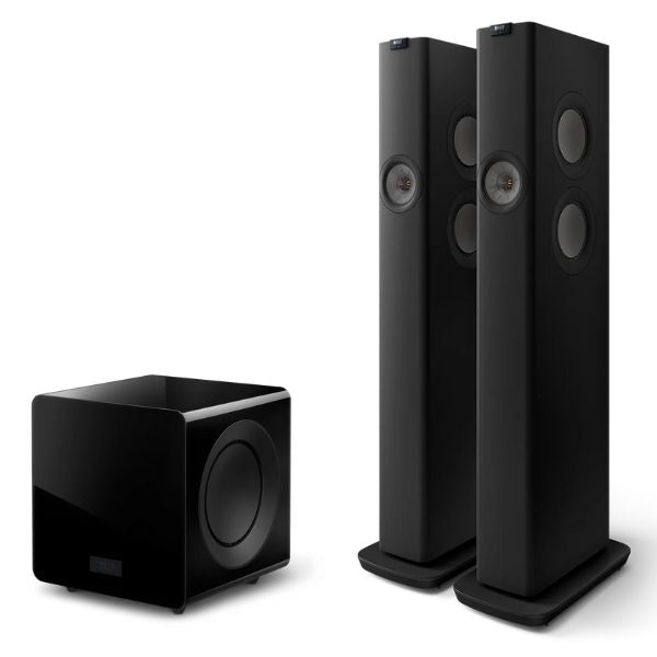 KEF LS60 Wireless Floorstanding Speakers + Kef KC92 Subwoofer Bundle