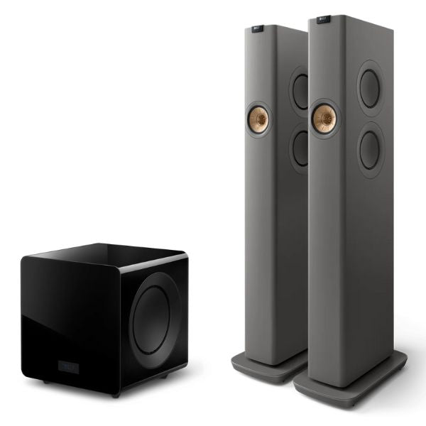 KEF LS60 Wireless Floorstanding Speakers + Kef KC92 Subwoofer Bundle