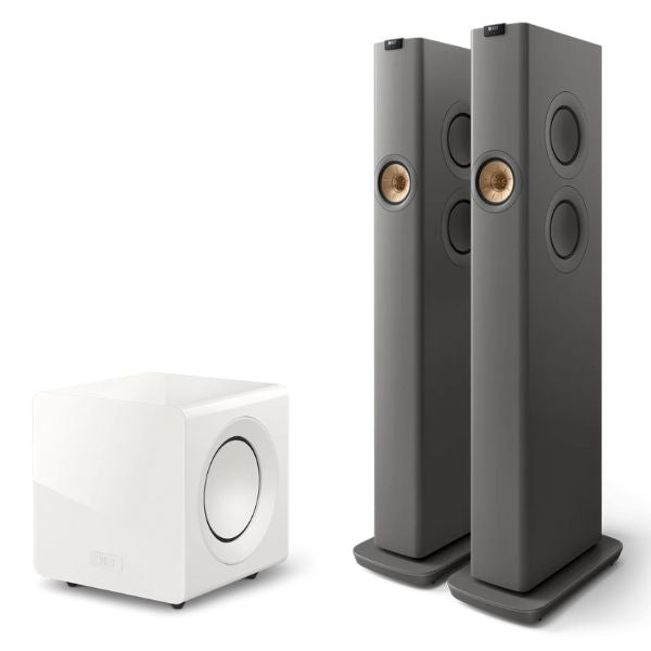 KEF LS60 Wireless Floorstanding Speakers + Kef KC92 Subwoofer Bundle