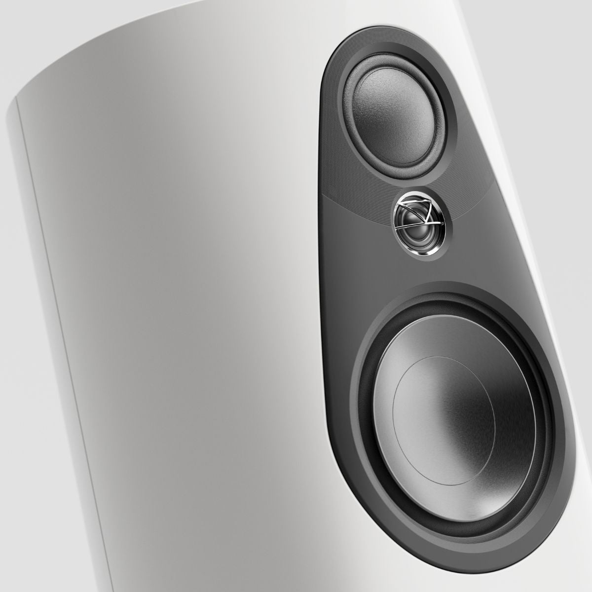 Linn 343 Exakt Loudspeakers with Pistonik Alpine White