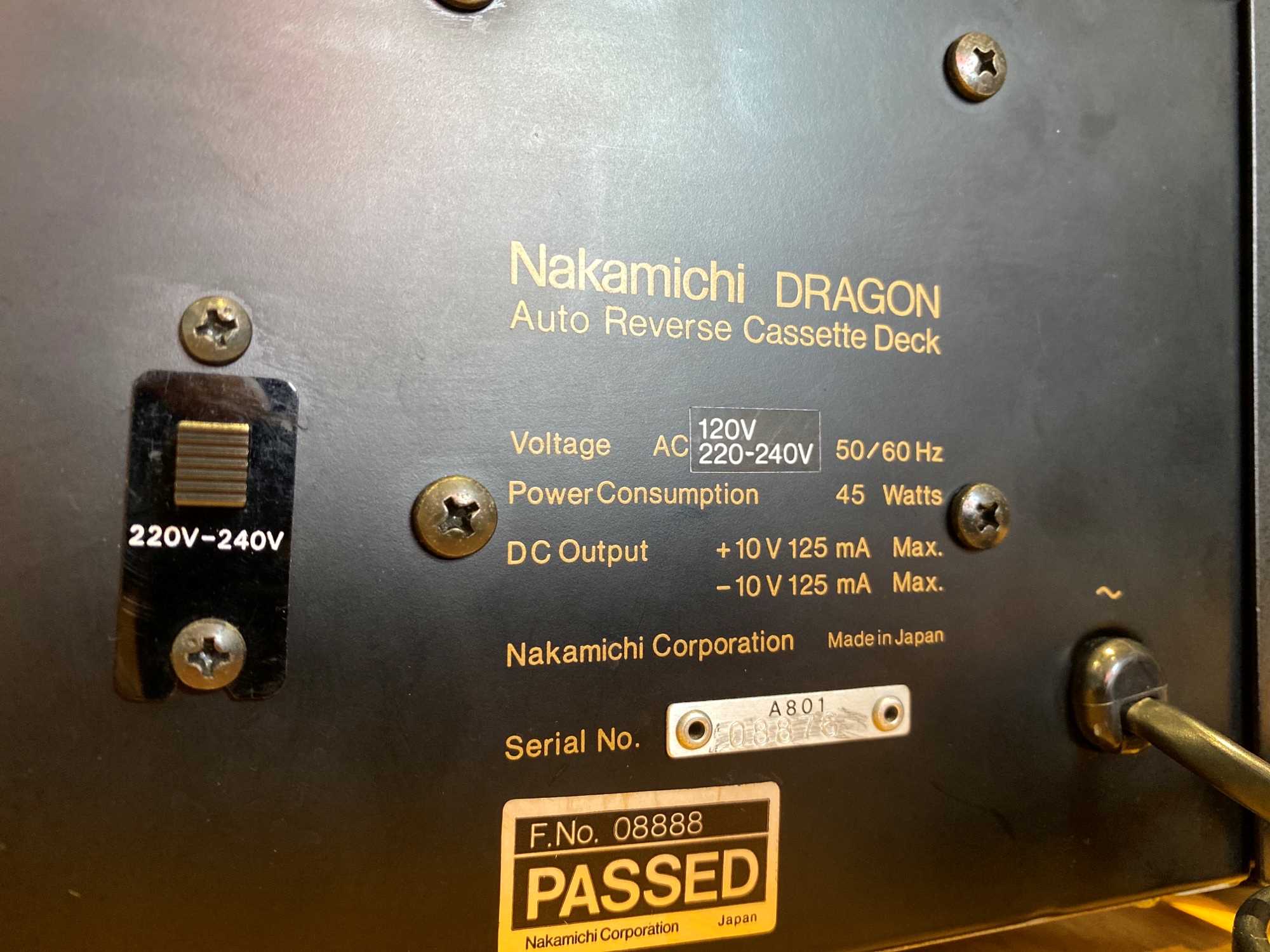 Nakamichi DRAGON Cassette Deck - Consignment