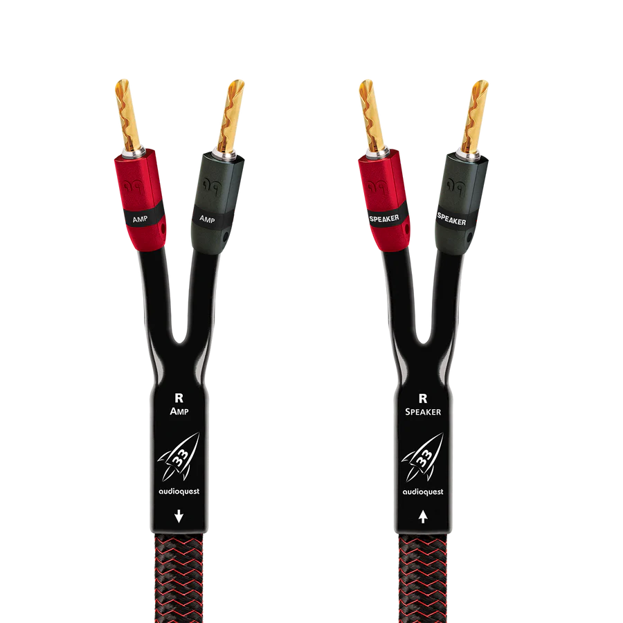 AudioQuest Rocket 33 Speaker Cable, 3m Gold Banana - AudioQuest Clearance