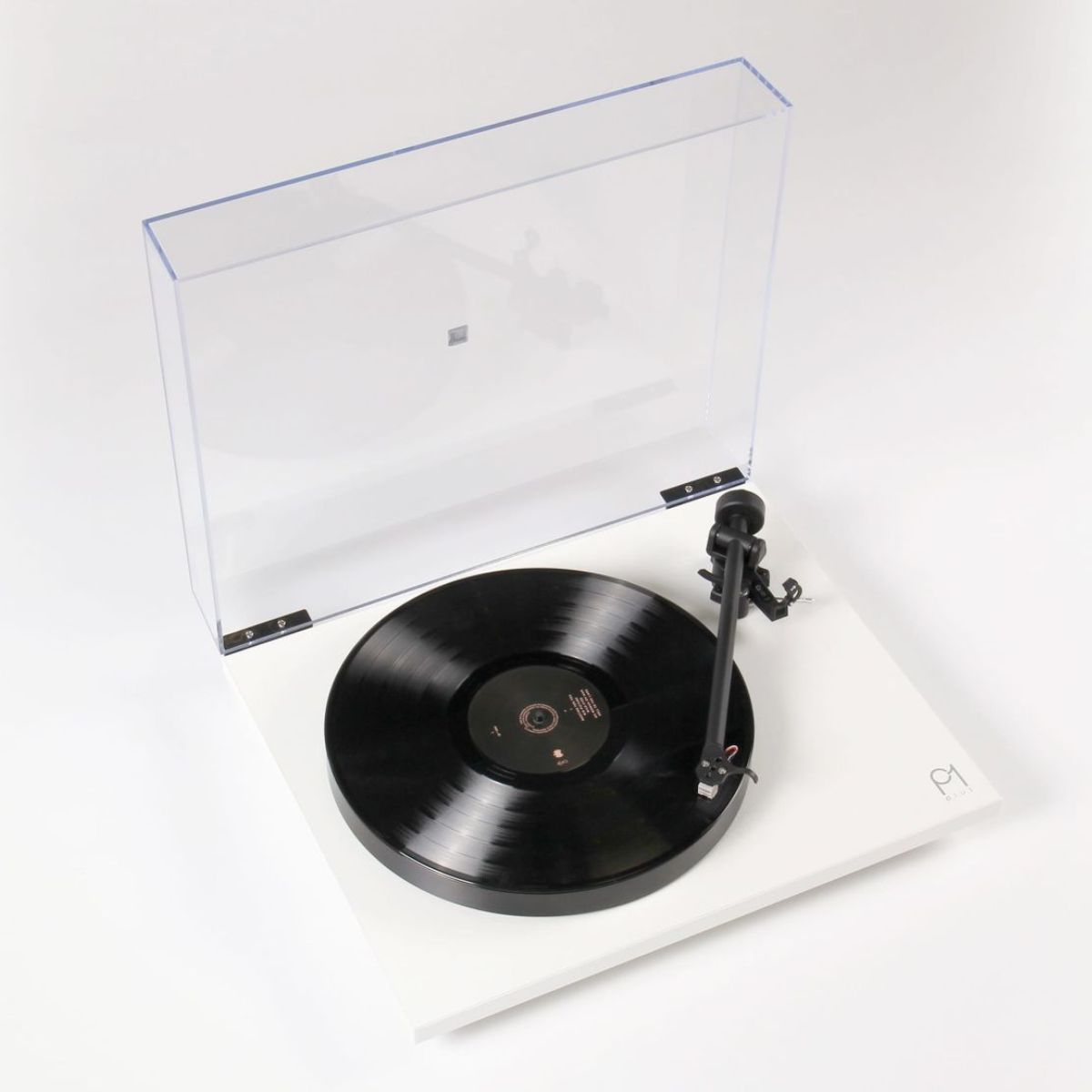 Rega Planar 1 Plus Turntable white angled