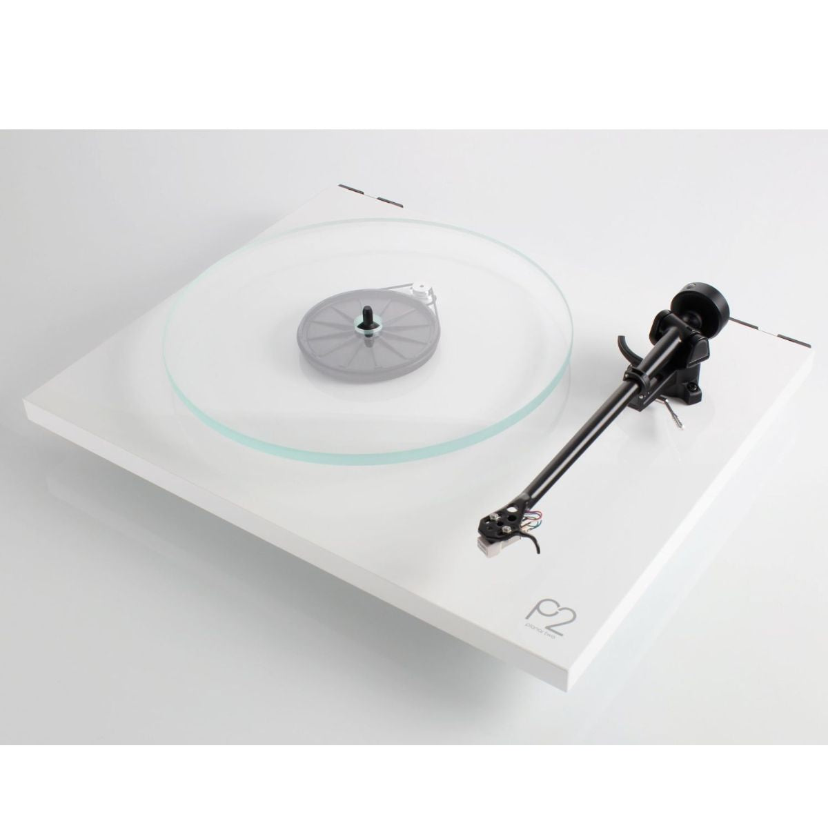 Rega Planar 2 Turntable white angled