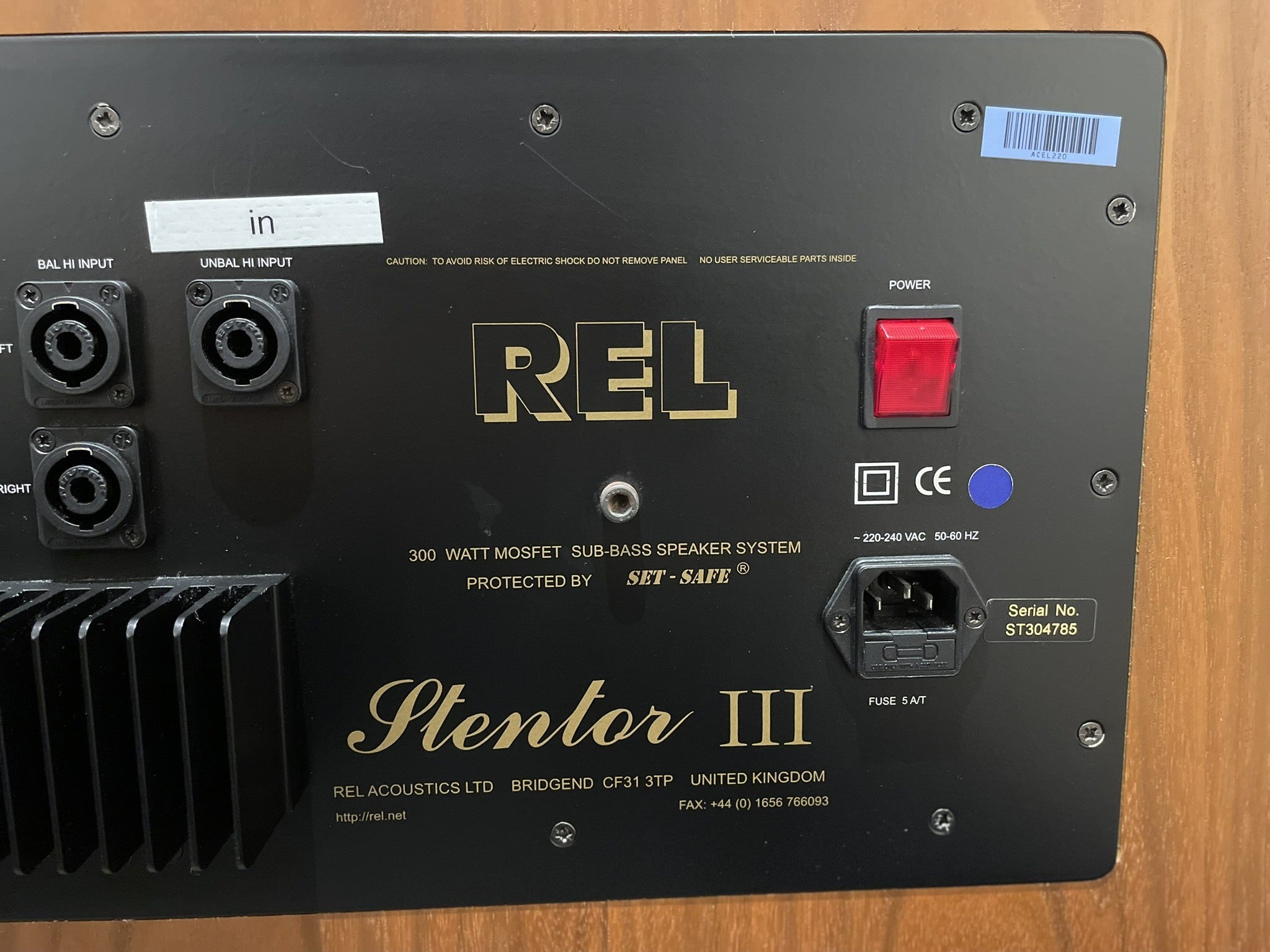REL Stentor 3 Subwoofer - As Traded