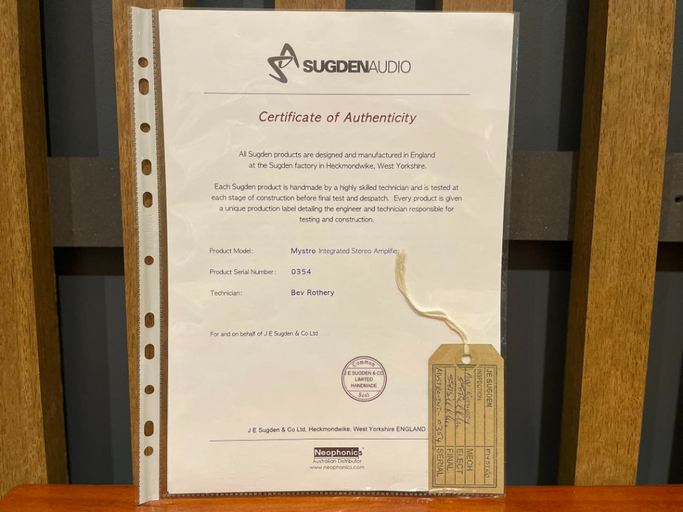 Sugden Mystro Integrated Amplifier - Consignment