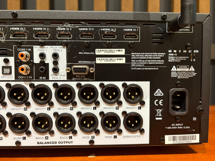 Anthem AVM70 8K 15.2Ch Pre-Amplifier / Processor - As Traded