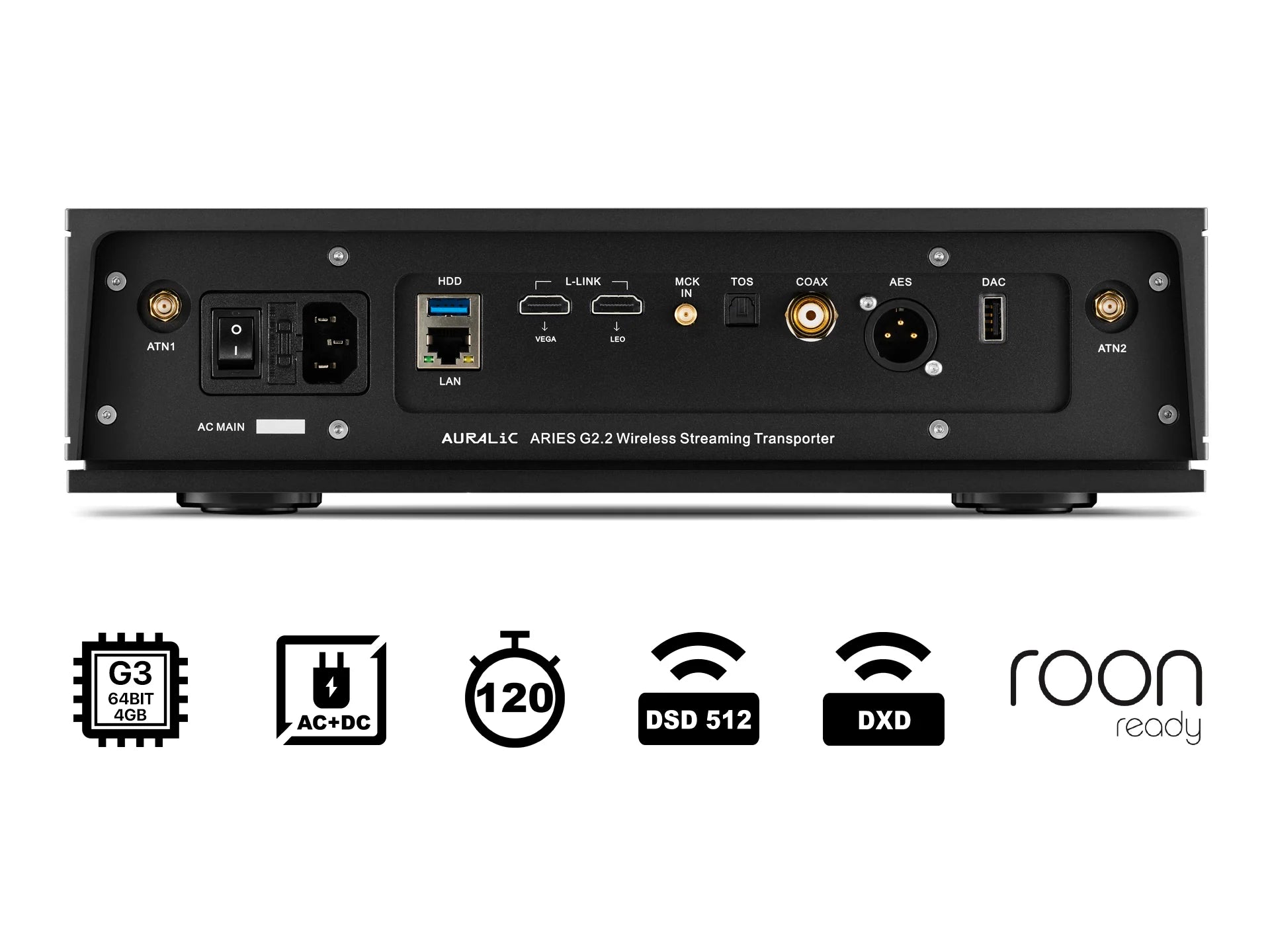 Auralic ARIES G2.2 Wireless Streaming Transporter Rear