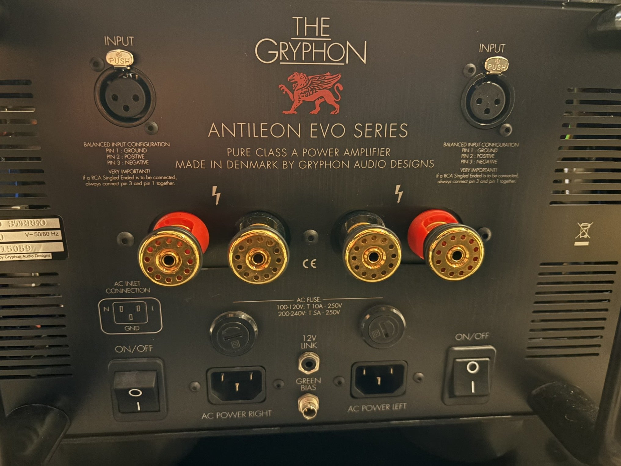 Gryphon Antileon EVO Stereo Power Amplifier - Consignment
