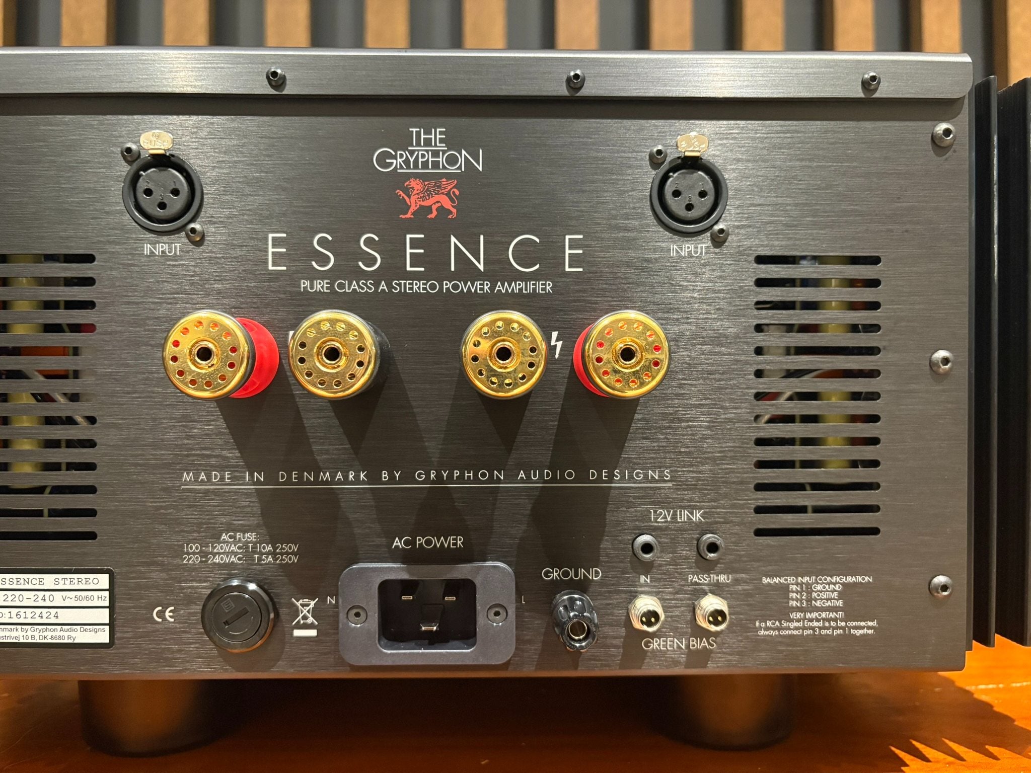 Gryphon Essence Stereo Power Amplifier - As Traded