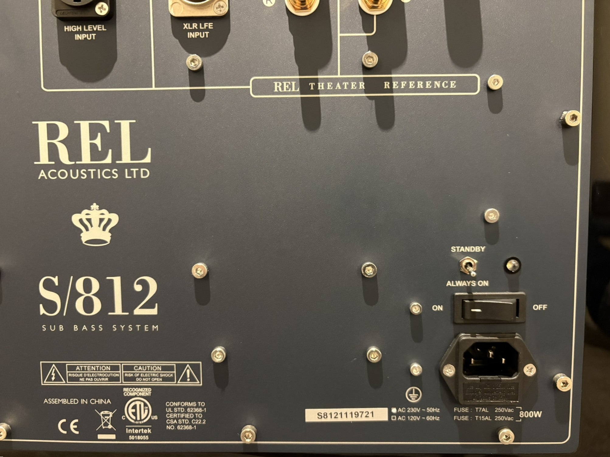 REL S/812 Subwoofer - As Traded