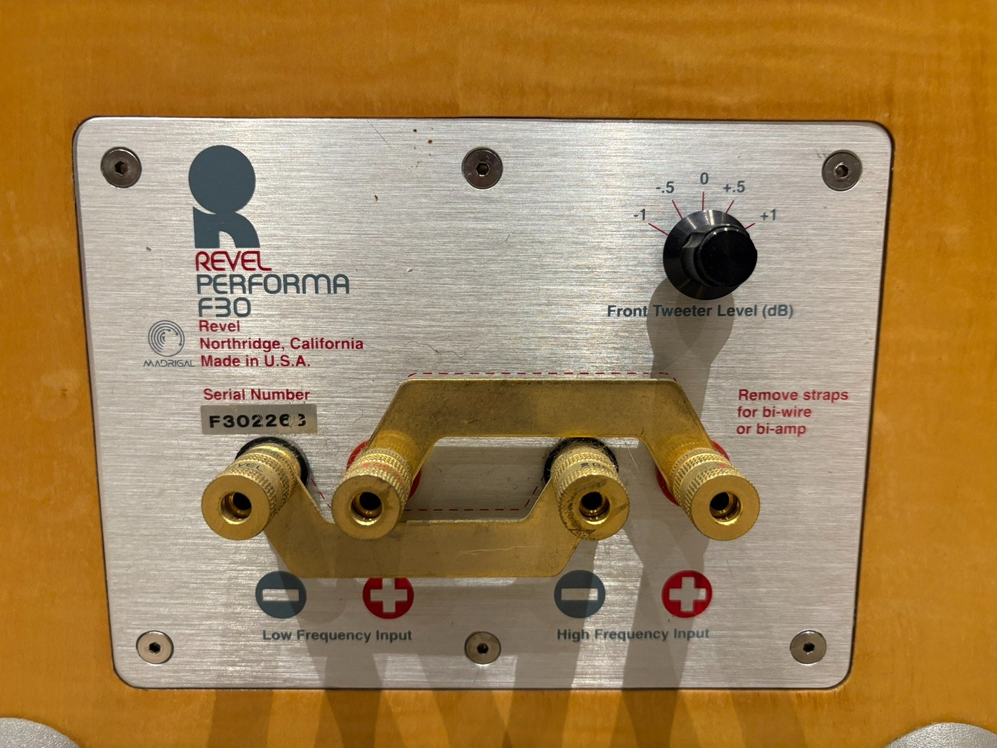 Revel Performa F30 Floorstanding Speakers, Maple - Consignment