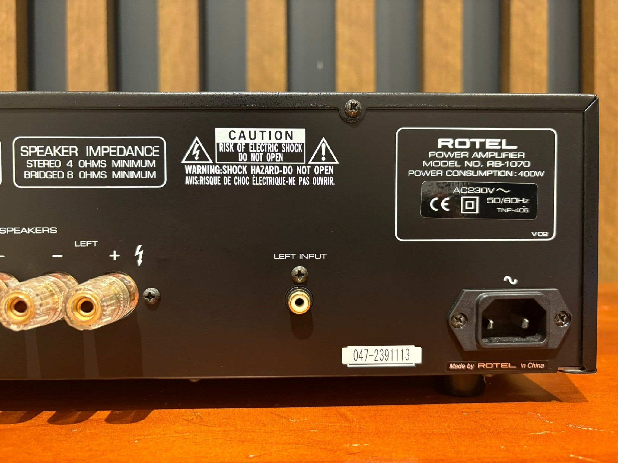 Rotel RB-1070 Stereo Power Amplifier, Black - Consignment