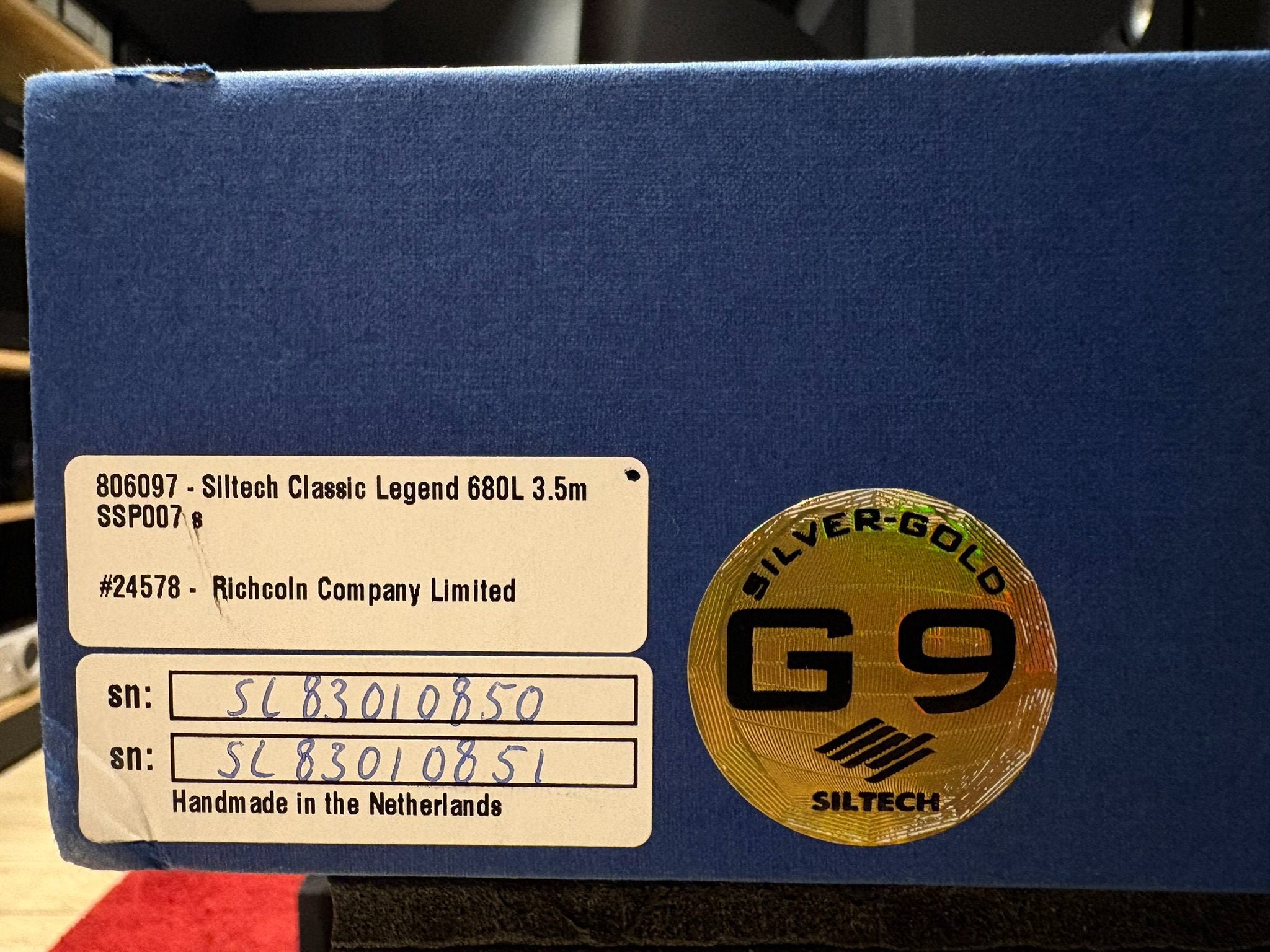 Siltech Classic Legend 680L 3.5m Speaker Cable - Consignment