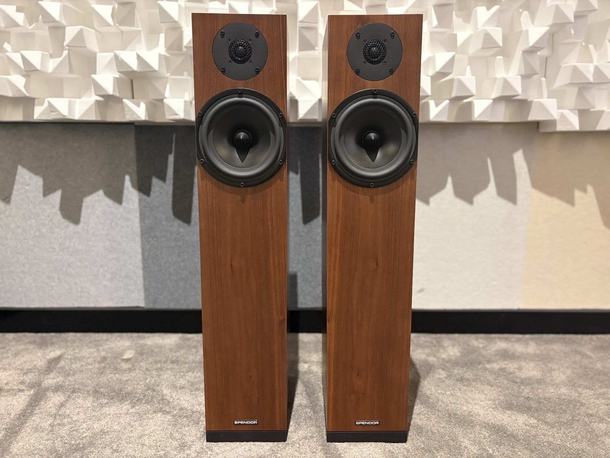 Spendor A4 Compact Floorstanding Speakers, Walnut - Consignment