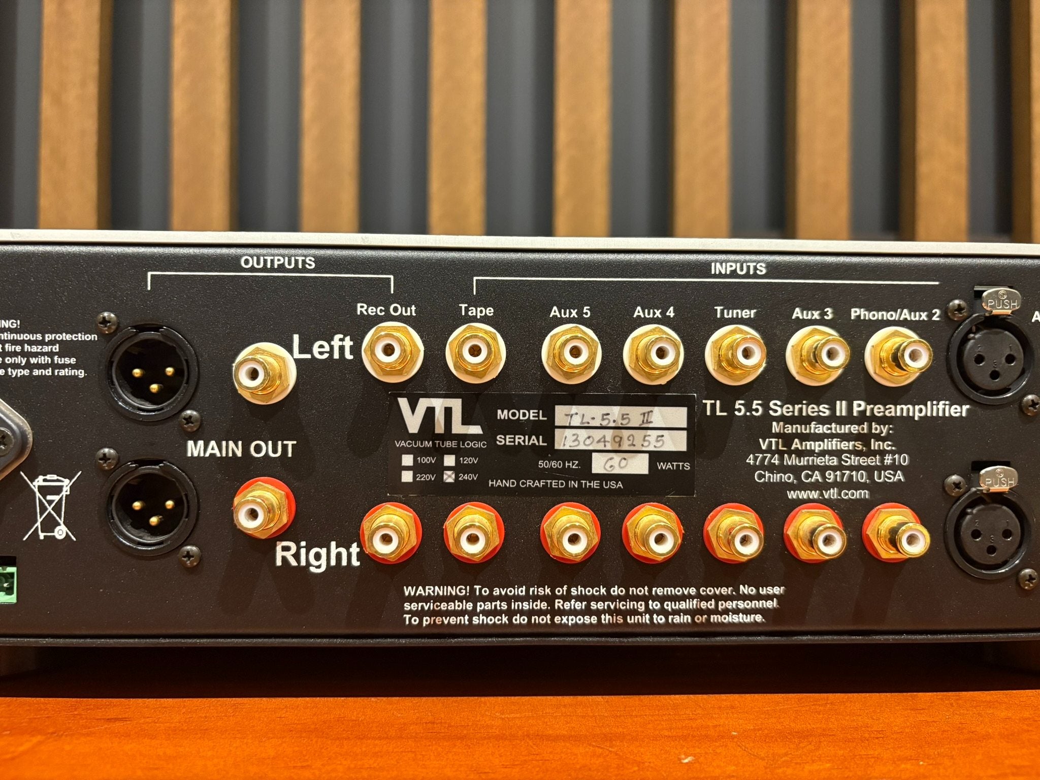 VTL TL5.5 Series II Preamplifier - As Traded
