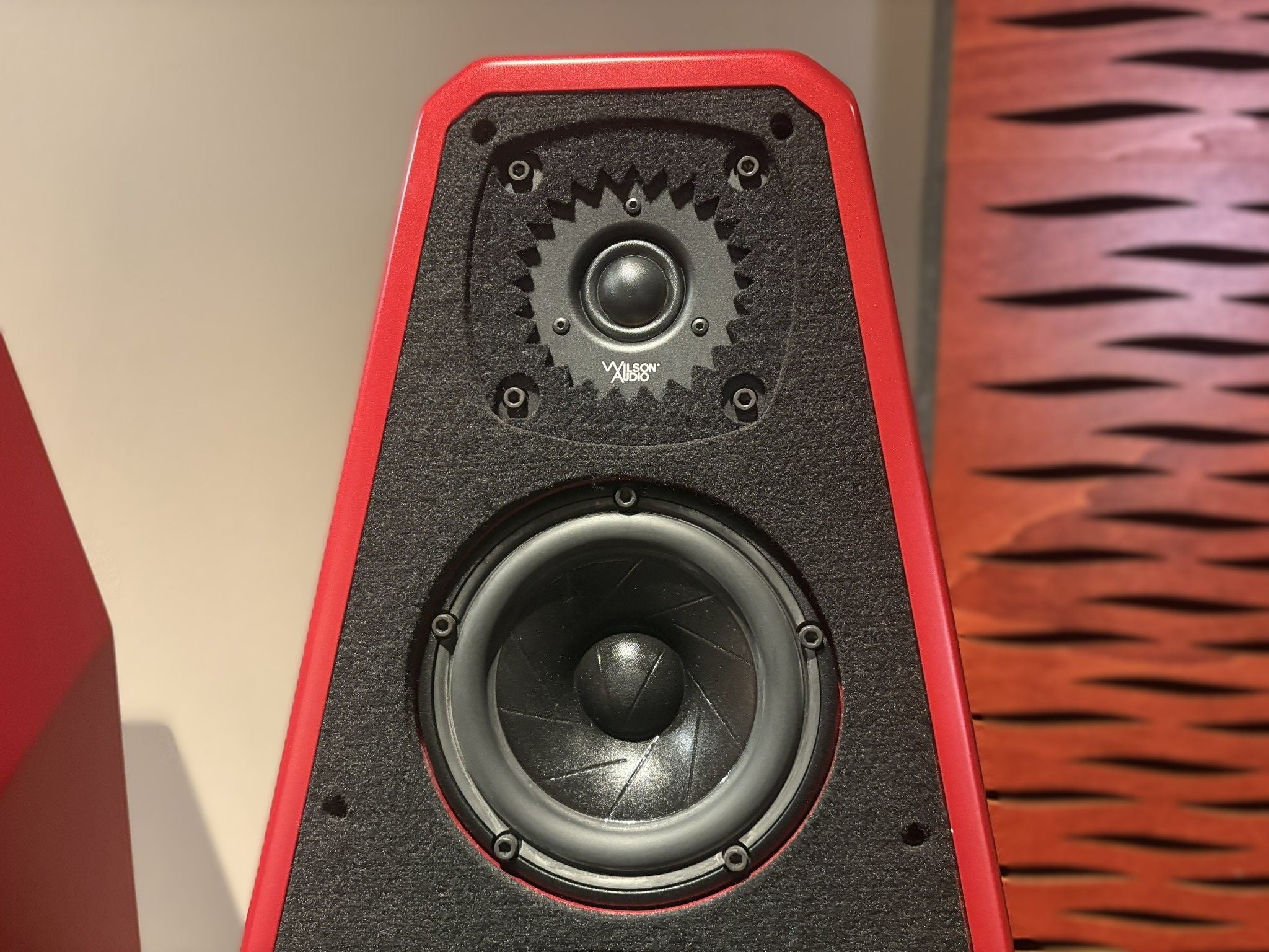 Wilson Audio Sabrina X Floorstanding Speakers, Crimson Red - As Traded