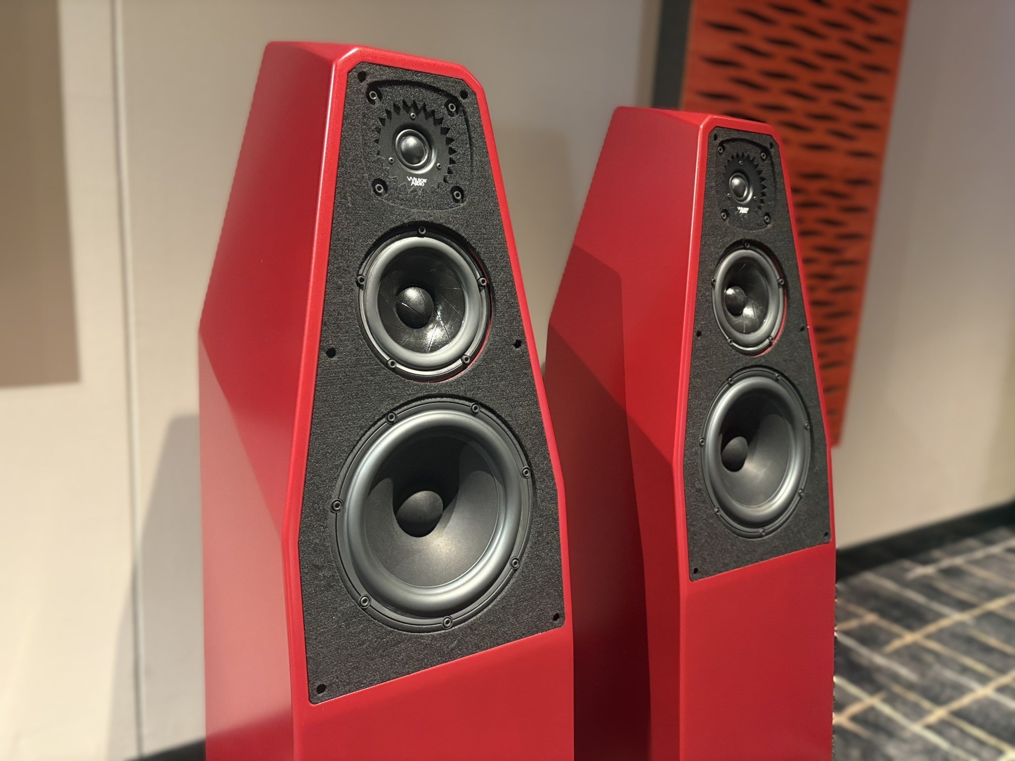 Wilson Audio Sabrina X Floorstanding Speakers, Crimson Red - As Traded