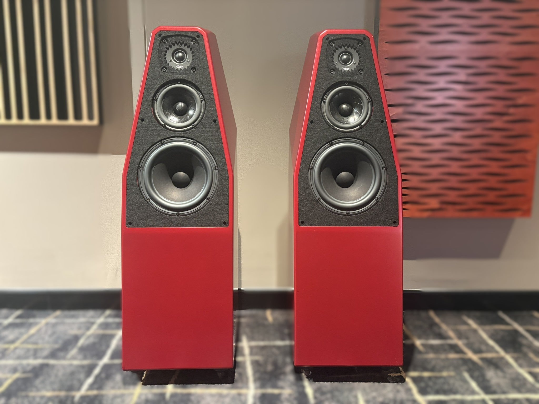 Wilson Audio Sabrina X Floorstanding Speakers, Crimson Red - As Traded