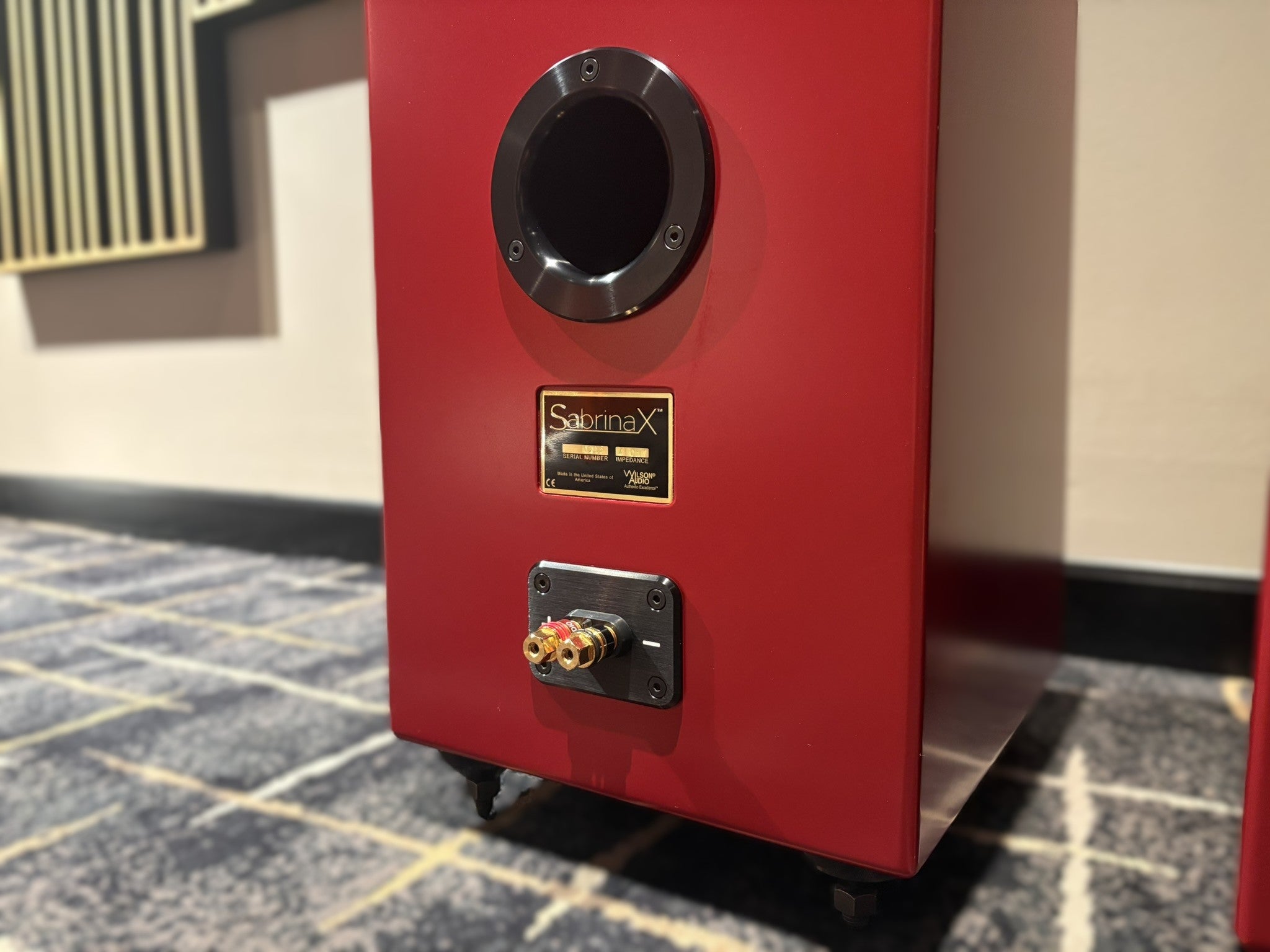 Wilson Audio Sabrina X Floorstanding Speakers, Crimson Red - As Traded