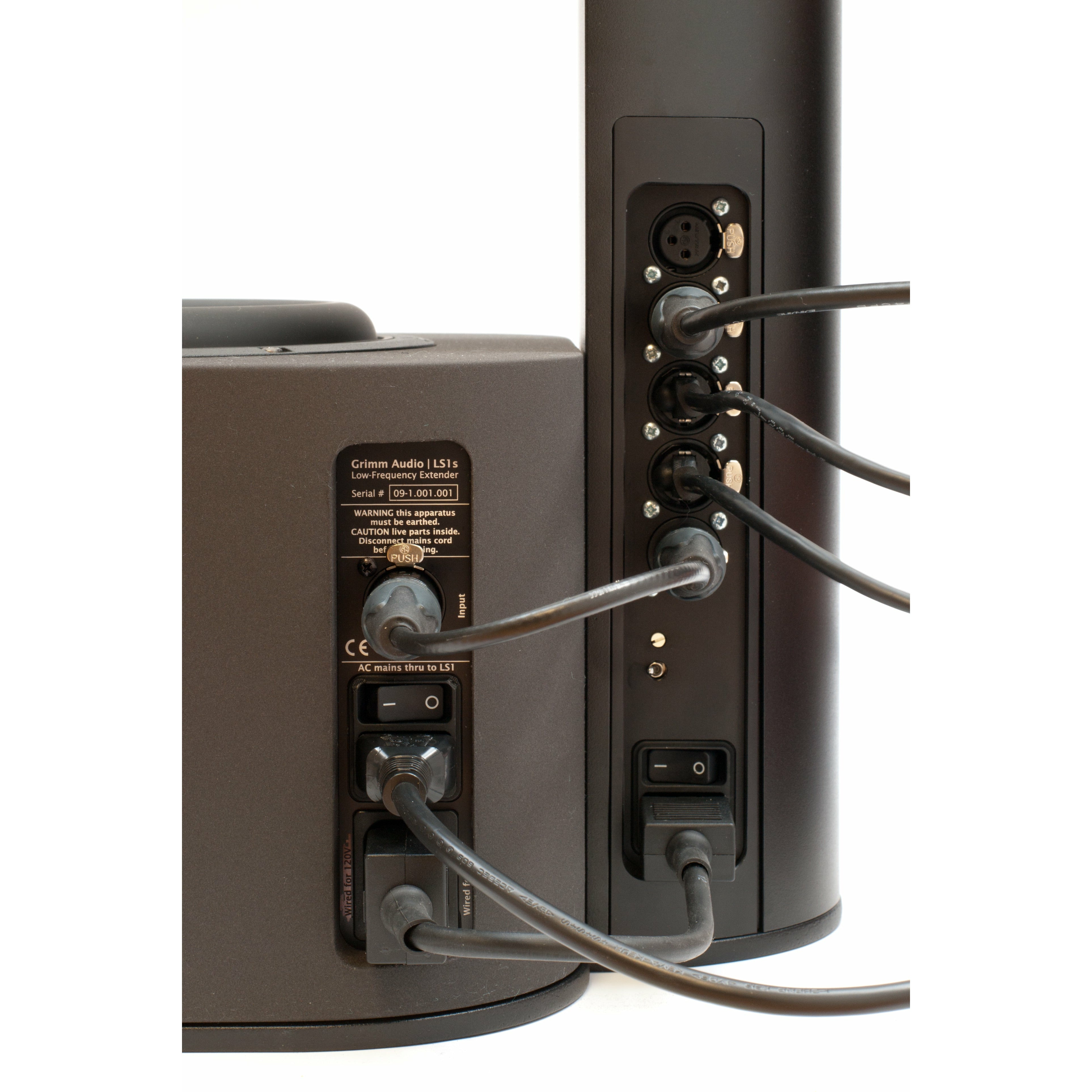 Grimm Audio LS1s Subwoofer rear cabling