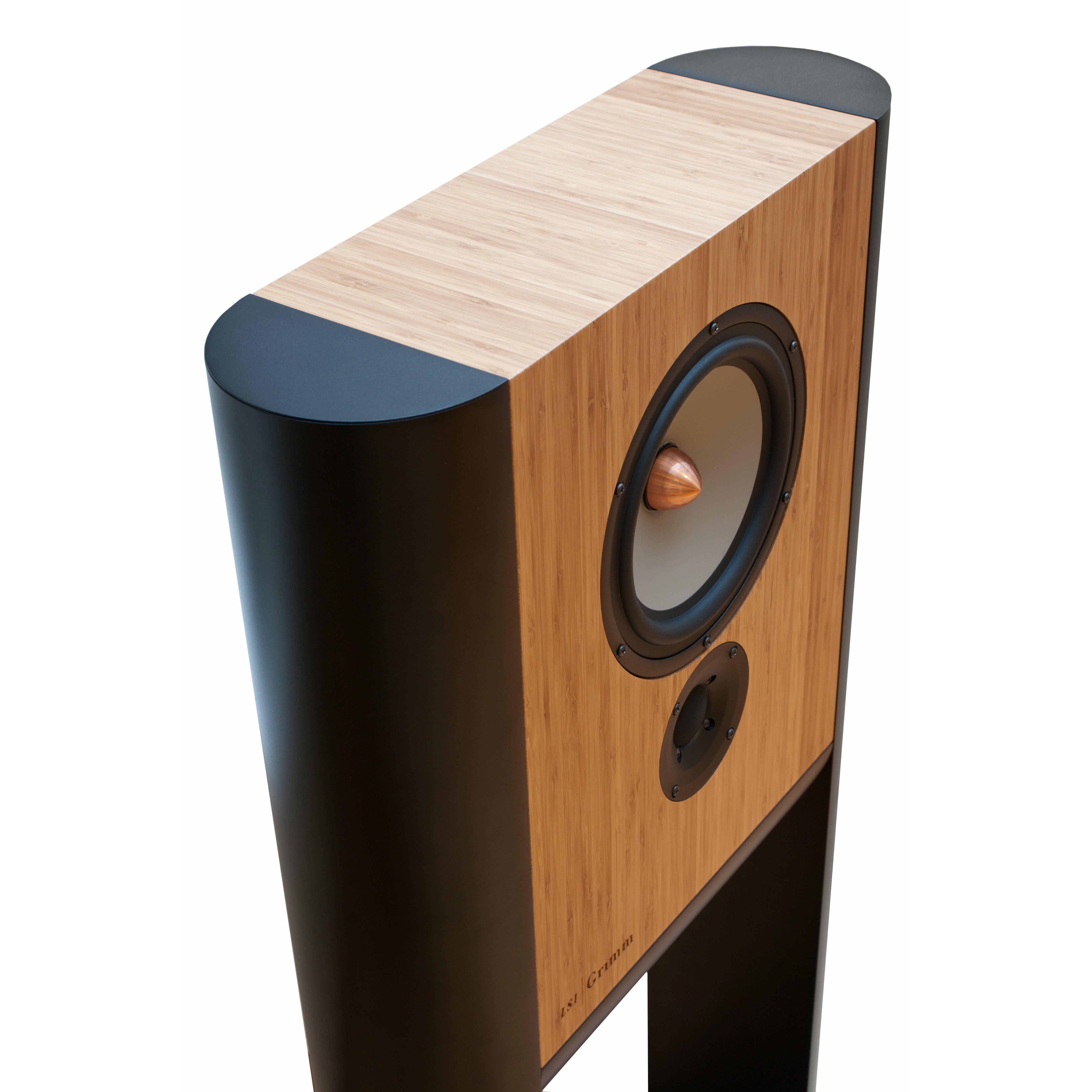 Grimm Audio LS1v2 Loudspeakers caramel angled