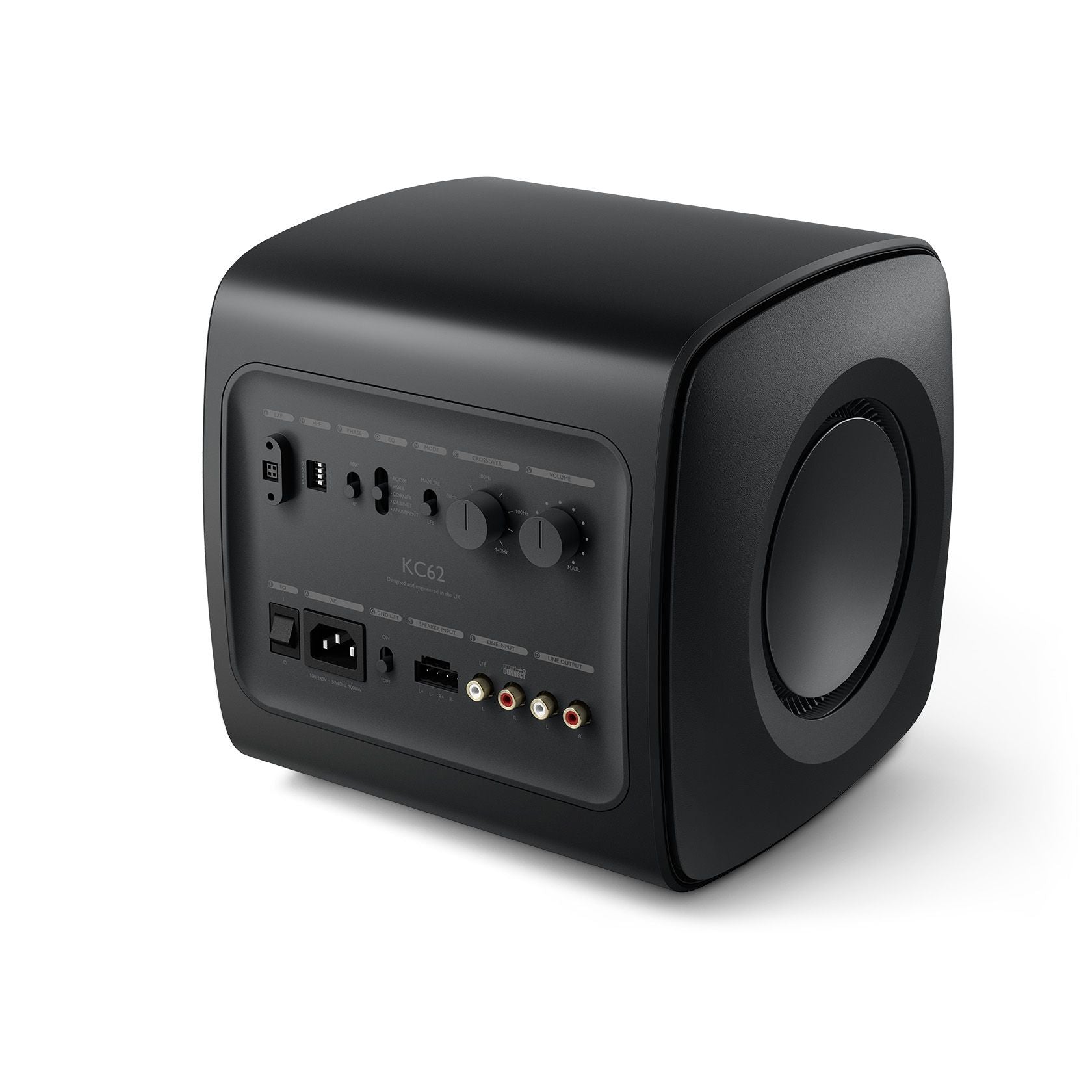 KEF KC62 Black Rear Angle