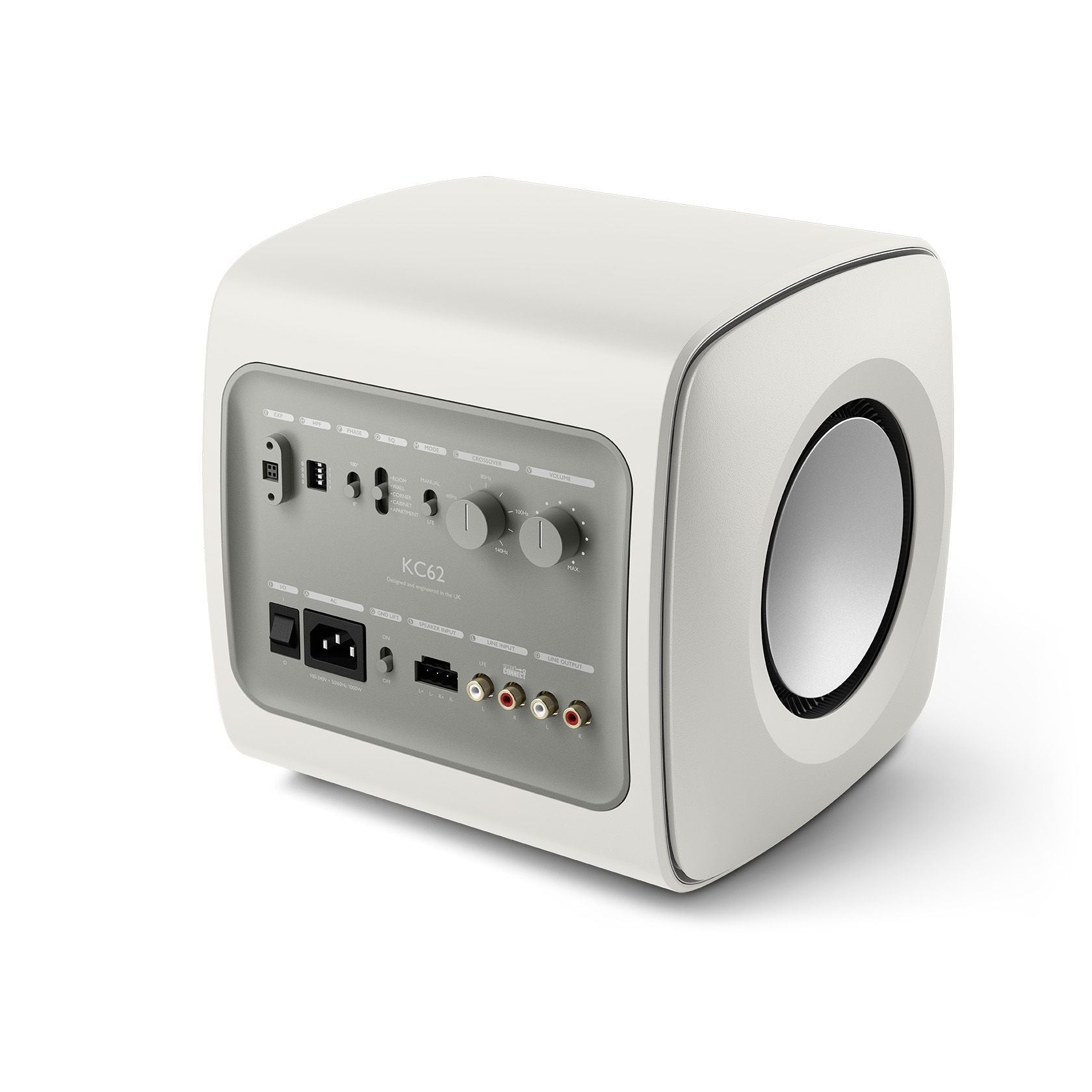 KEF KC62 White Rear Angle