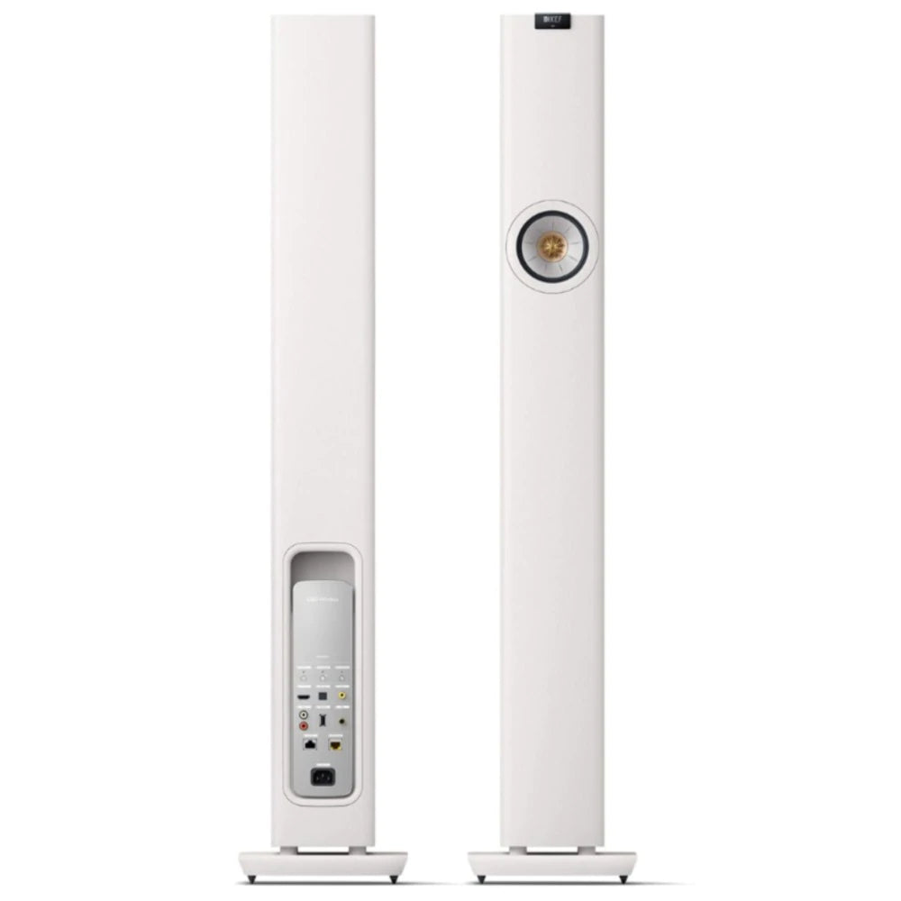 KEF LS60 White Front and Back