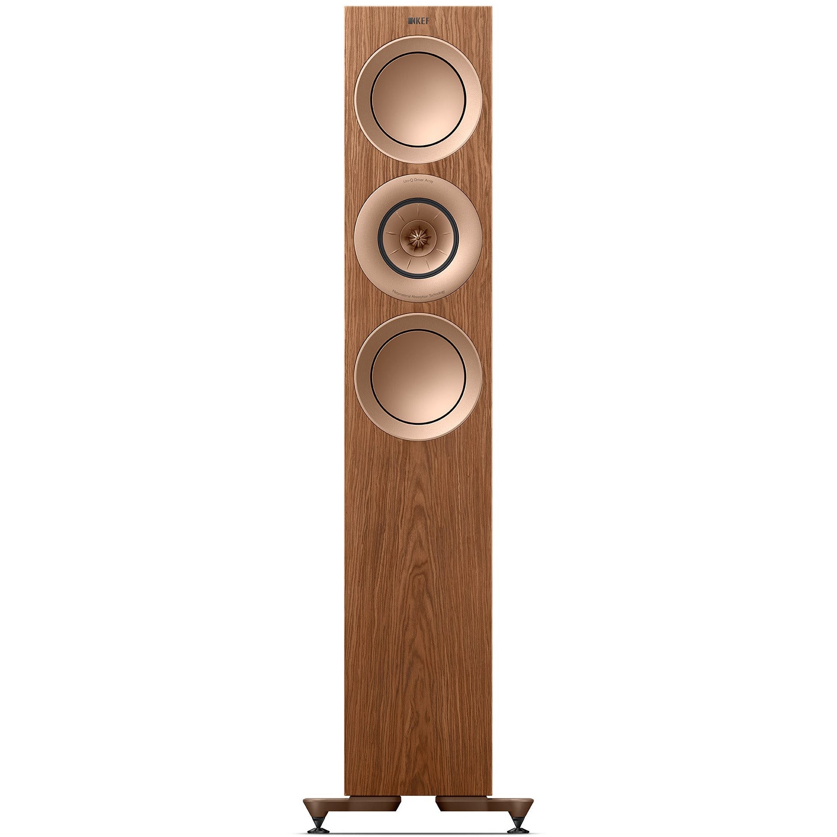 KEF R7 Meta Walnut Front