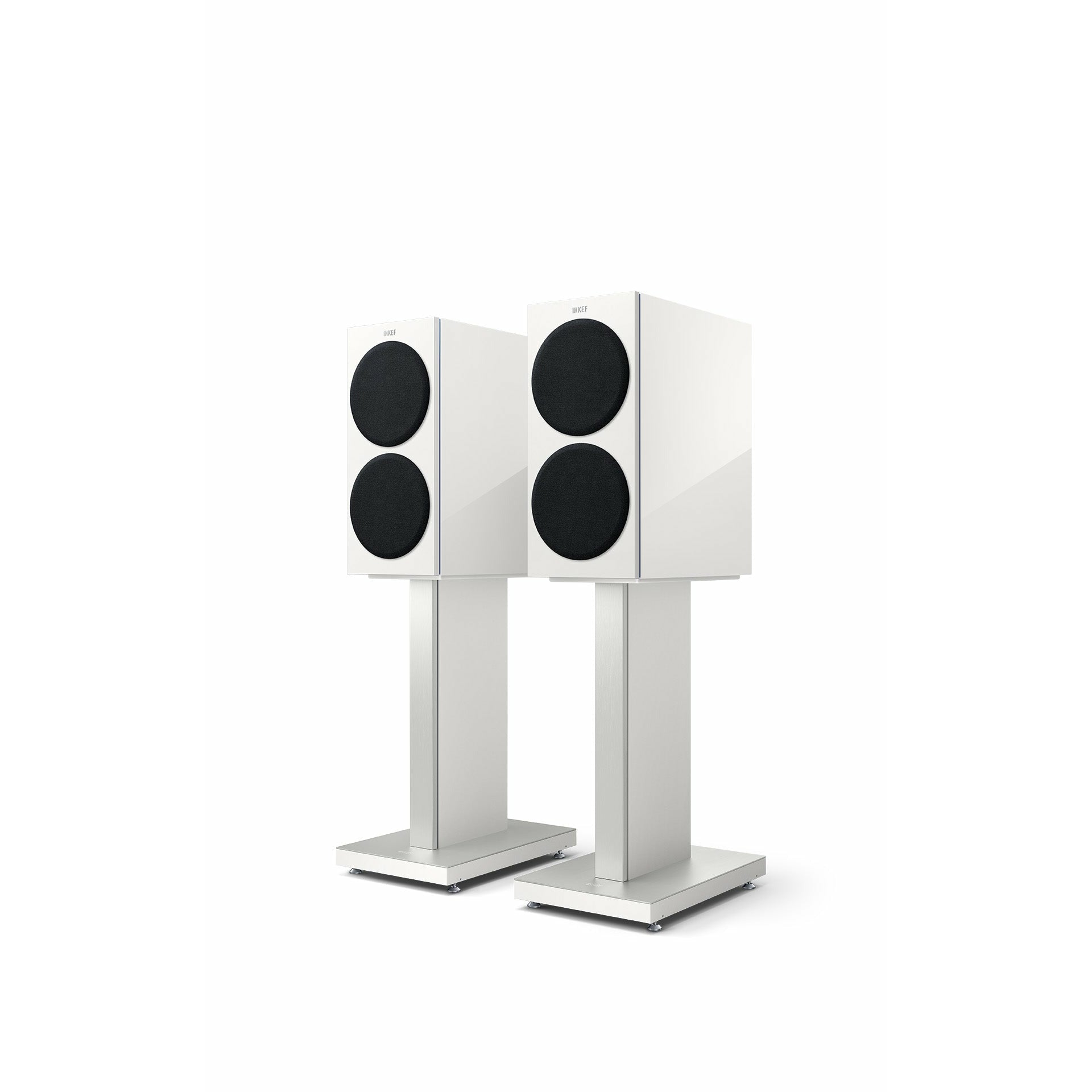KEF Reference 1 Meta Blue and S-RF1 White Grille