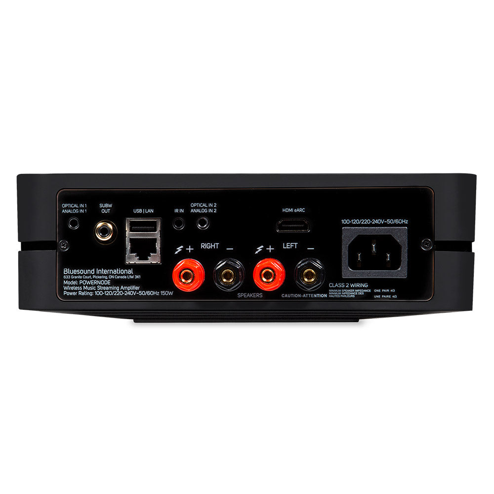 Bluesound POWERNODE (N330) Wireless Multi-Room Music Streaming Amplifier, Black - Ex Demo