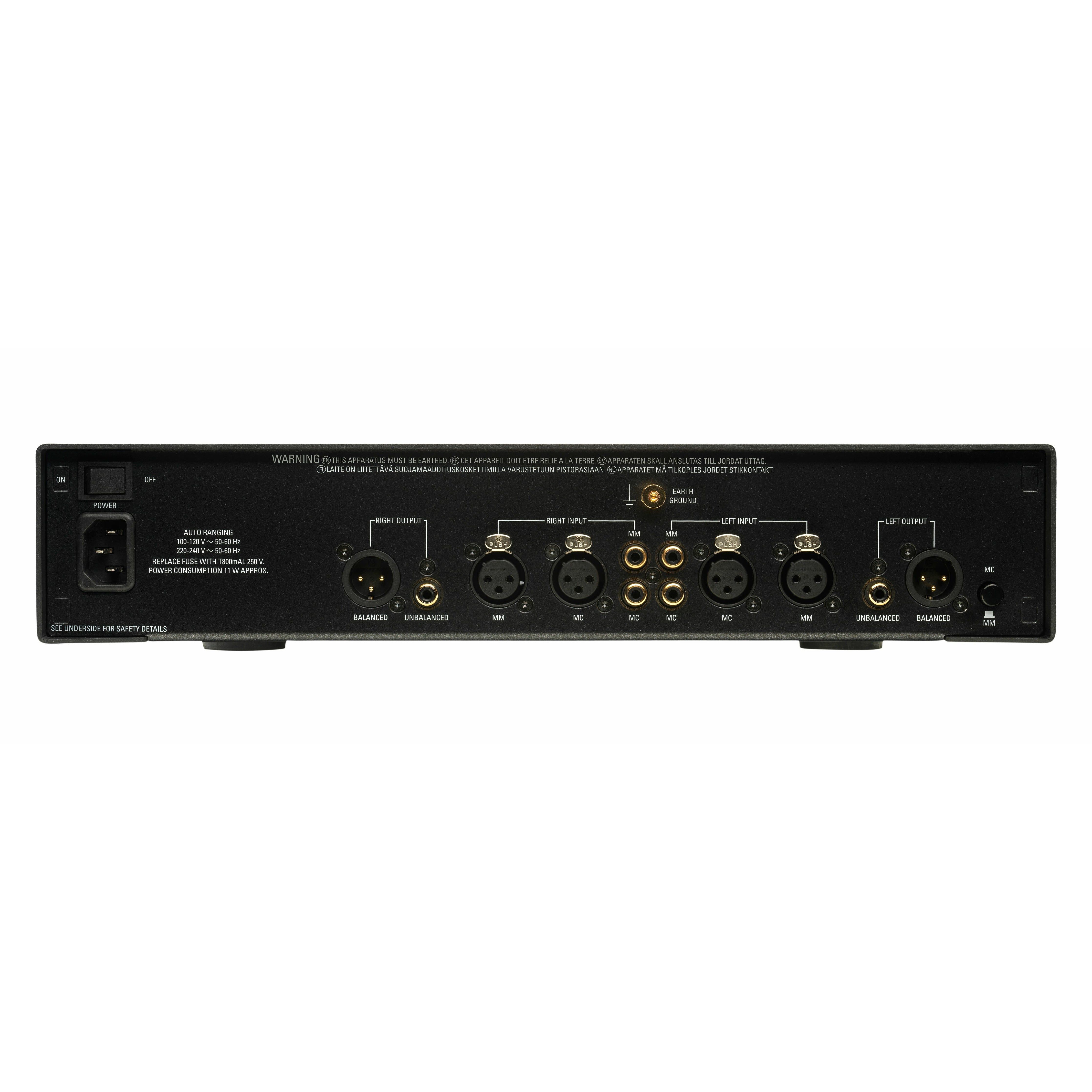 Black Linn Uphorik Universal Phono Stage Rear
