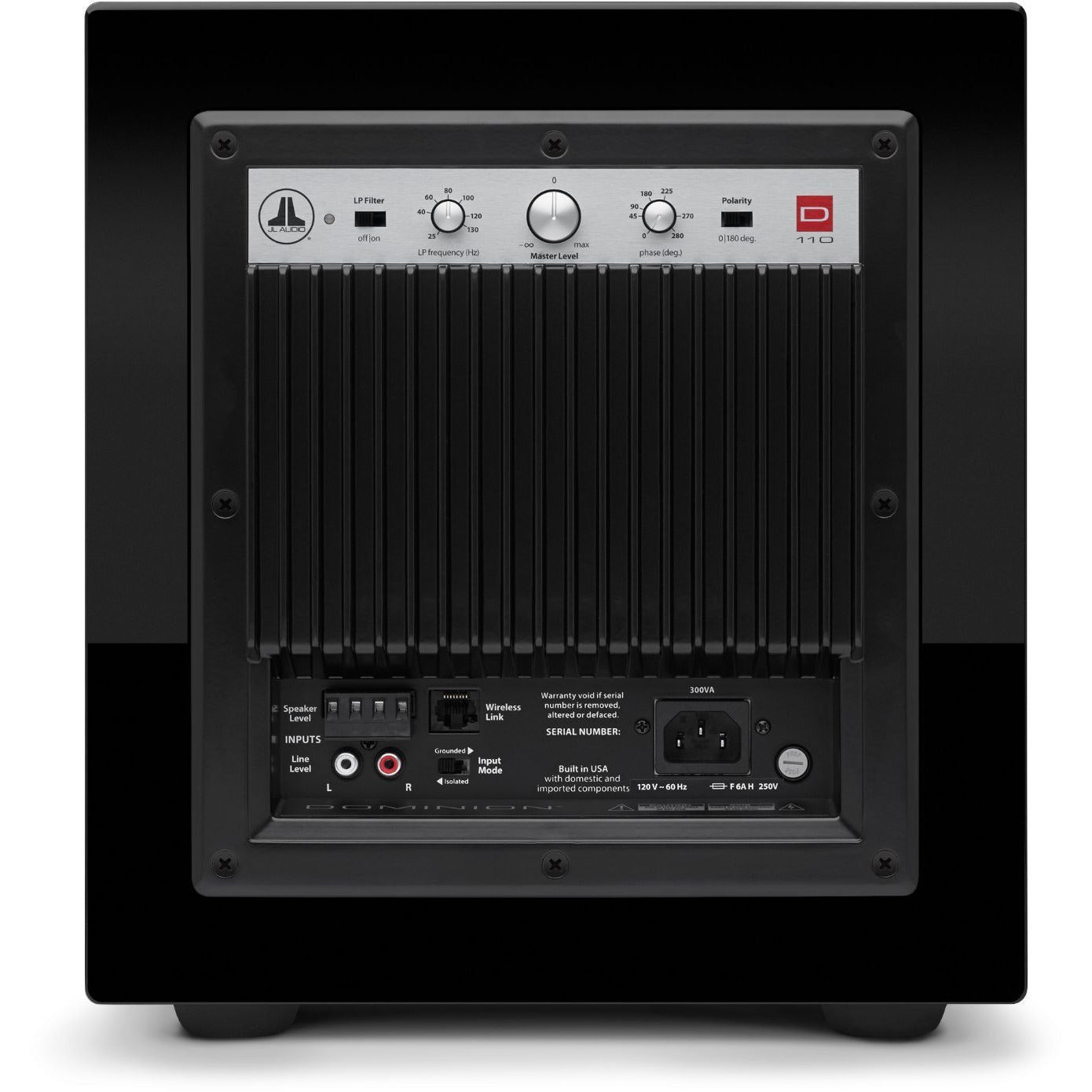 Gloss Black JL Audio d110 Subwoofer Rear