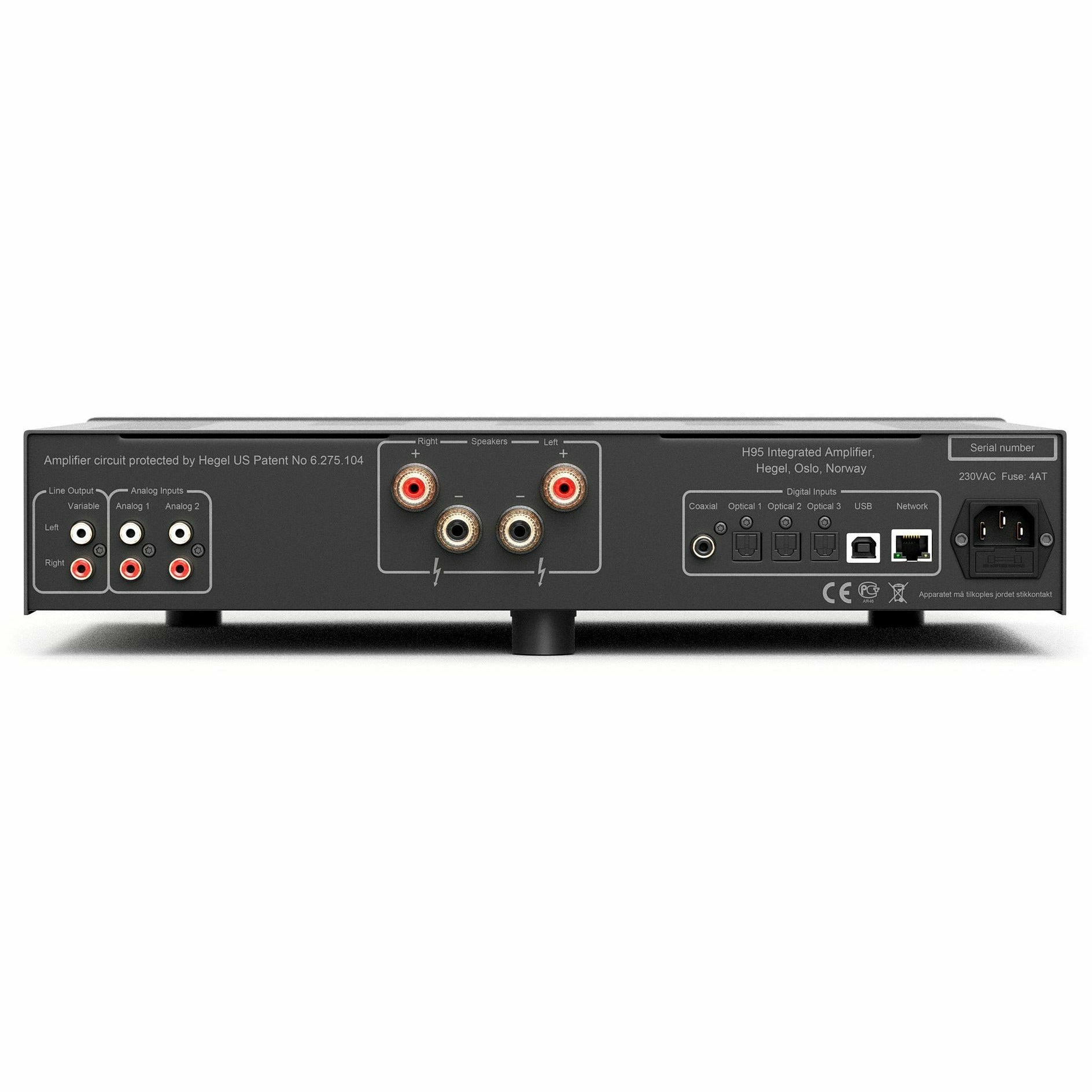 Hegel H95 Integrated Amplifier Rear