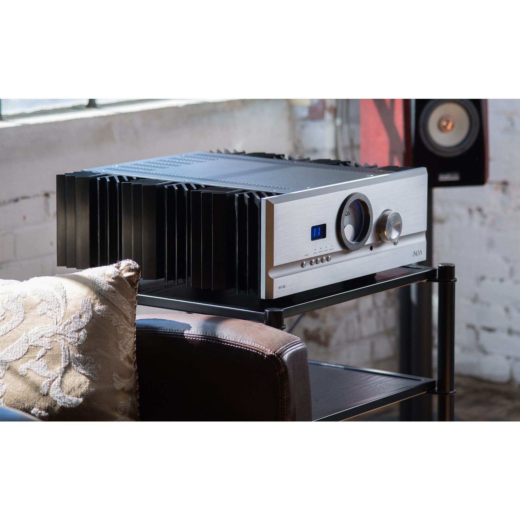 Silver Pass Labs INT-60 Integrated Amplifier on Rack