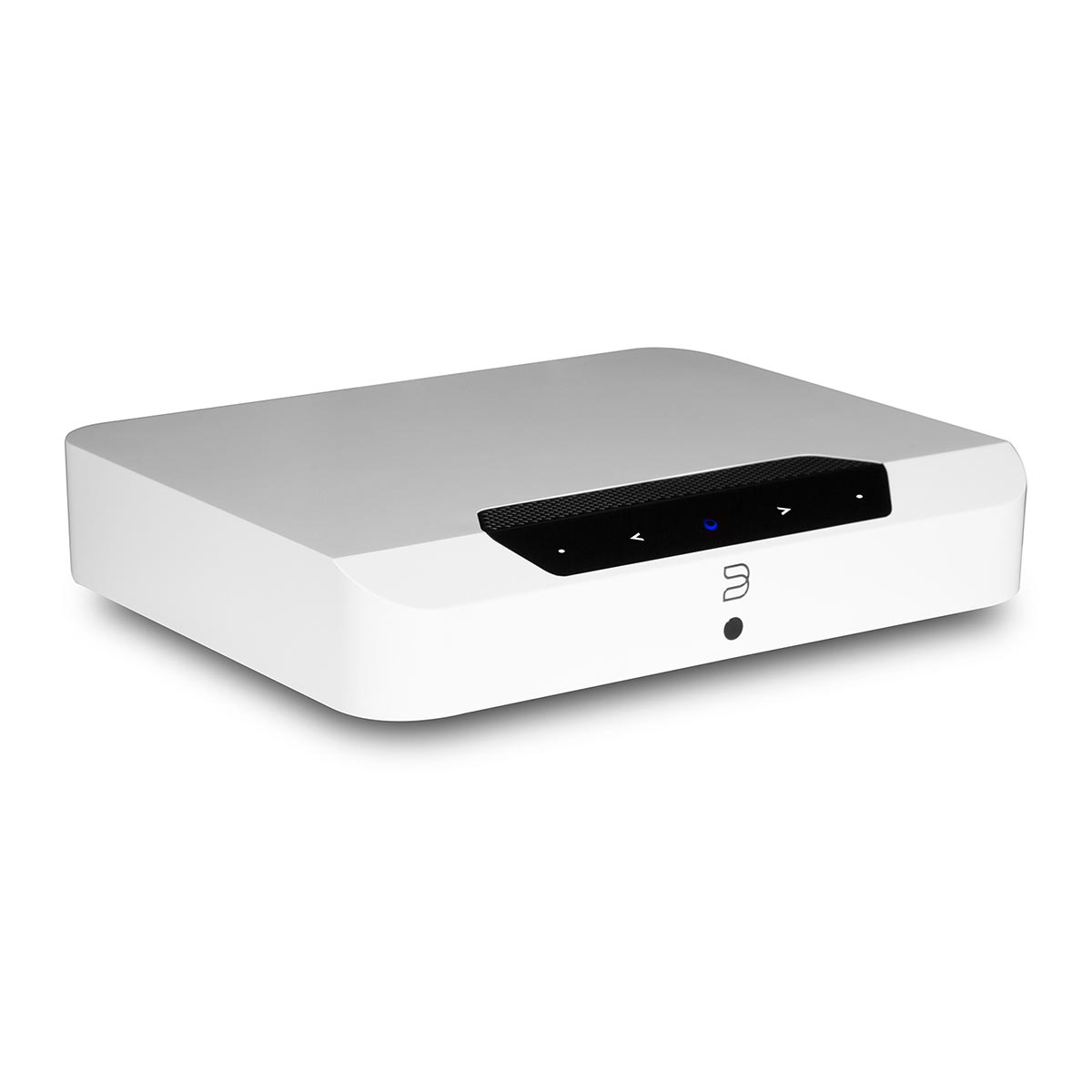 White Bluesound Powernode Edge (N230) Wireless Streaming Amplifier Angle