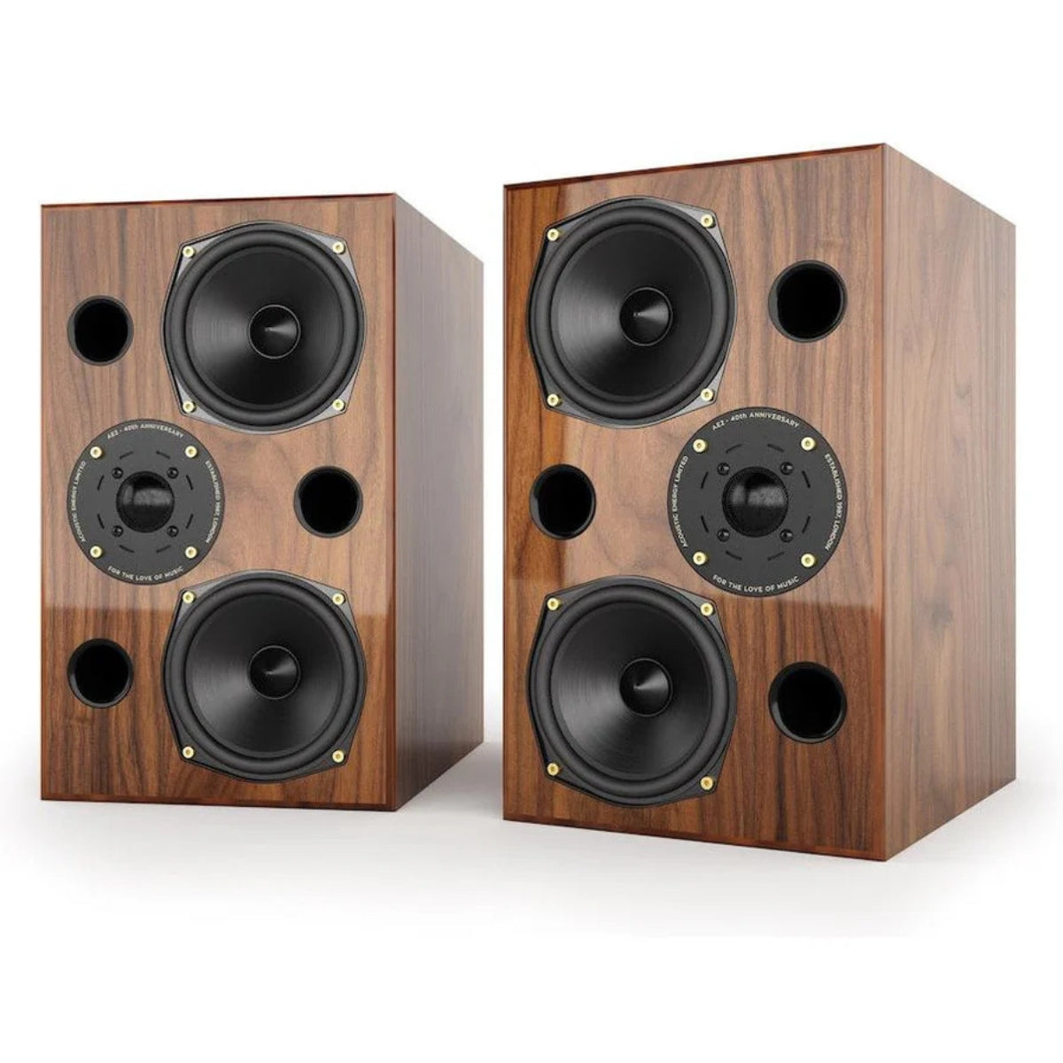 Acoustic Energy AE2 40th Anniversary Edition Bookshelf Speakers walnut
