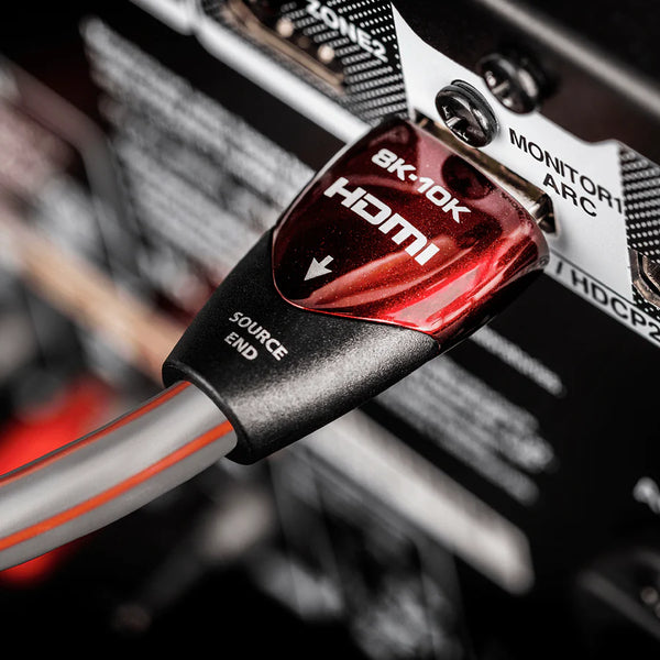 AudioQuest Cherry Cola 48 Active Optical HDMI Cable Plugged